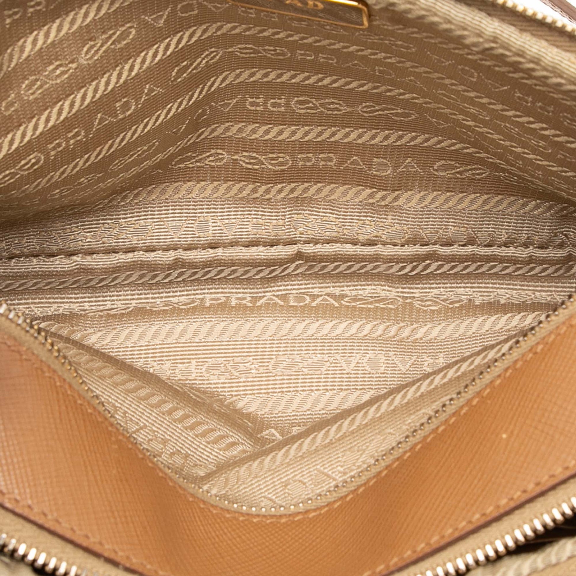 Prada Mini Saffiano Double Zip Crossbody