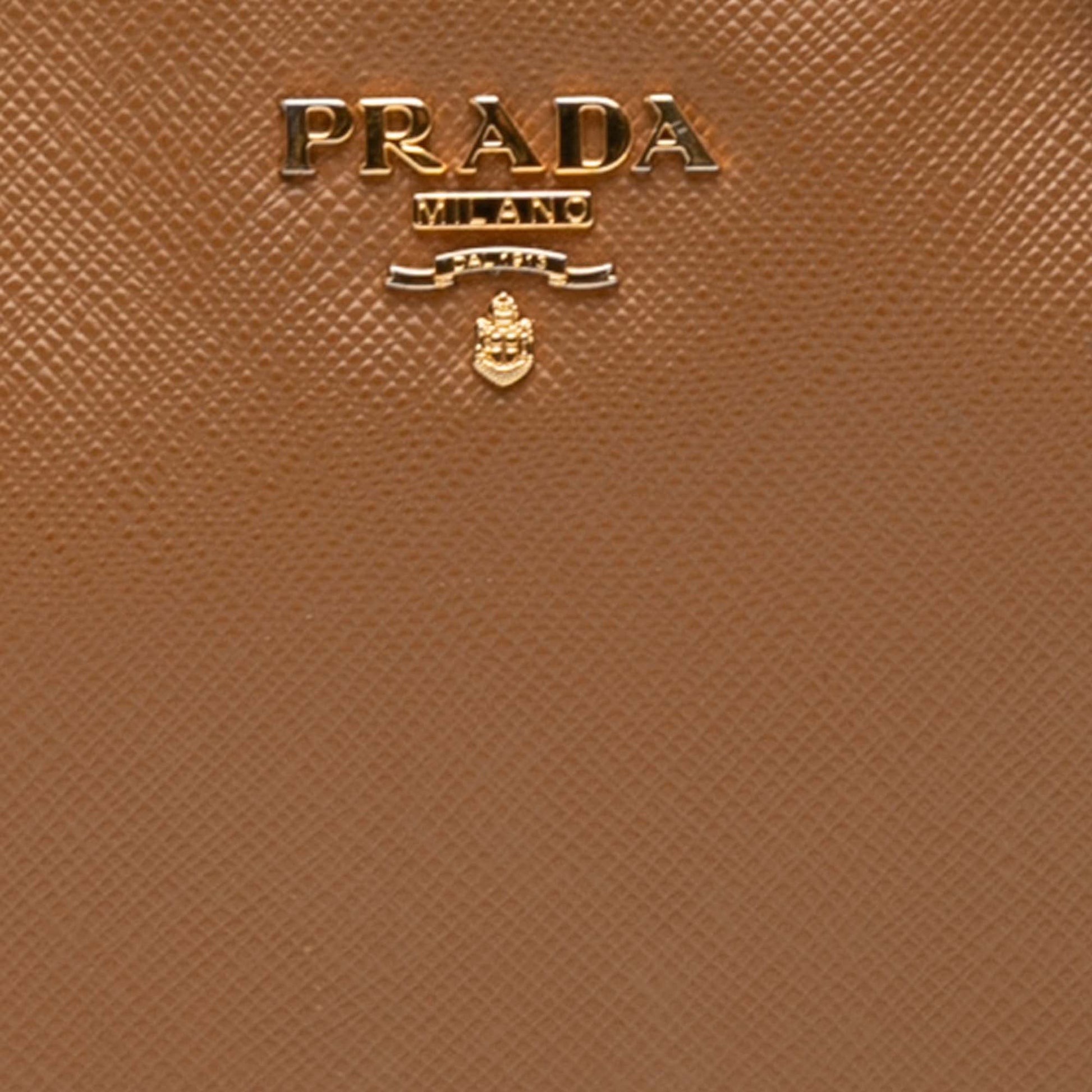 Prada Mini Saffiano Double Zip Crossbody