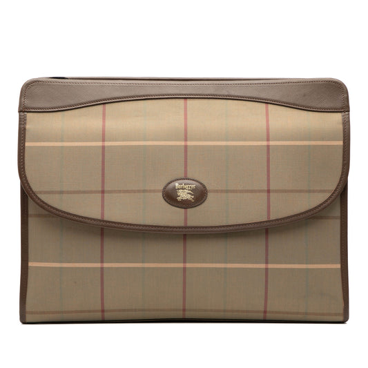 Burberry Vintage Check Canvas Clutch