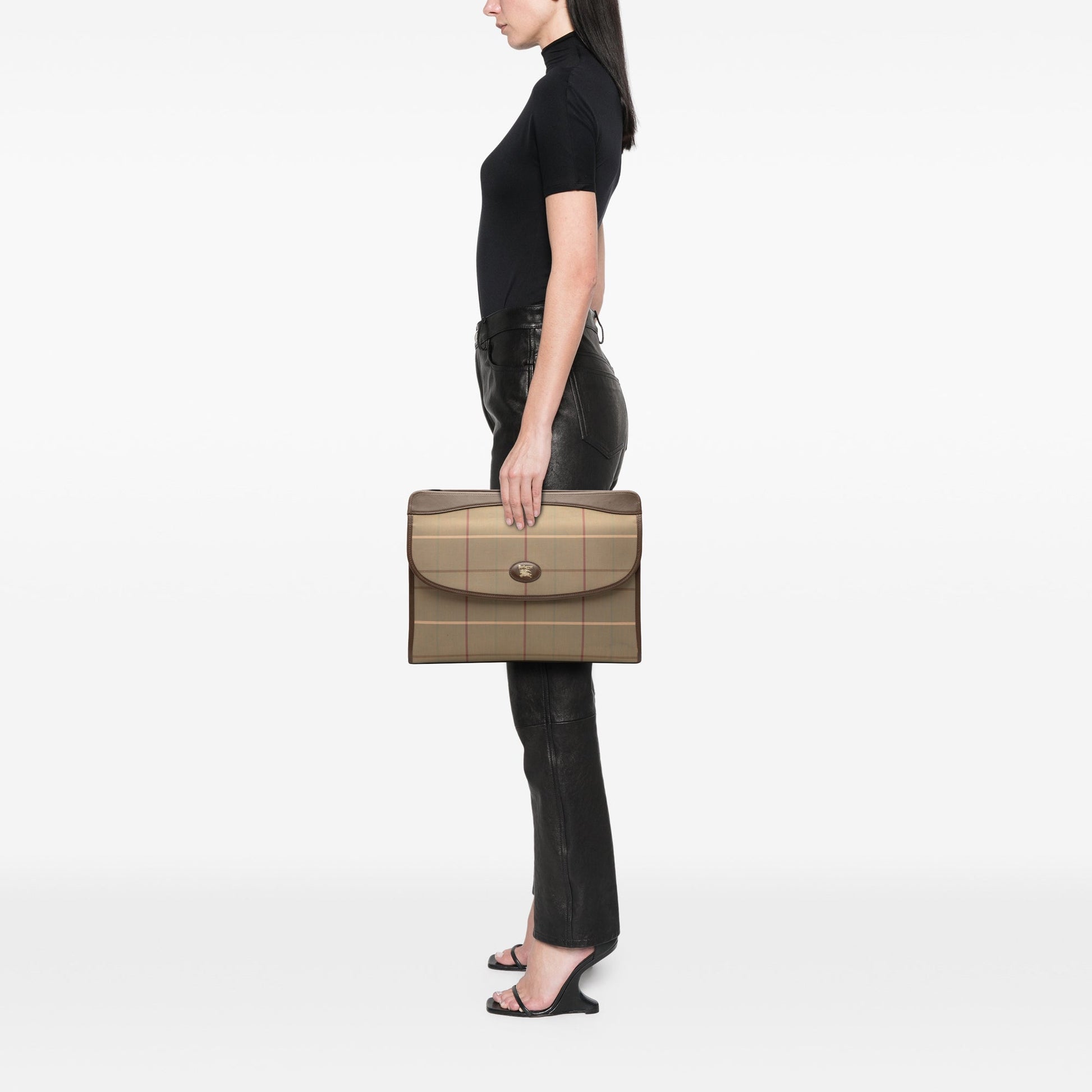 Burberry Vintage Check Canvas Clutch