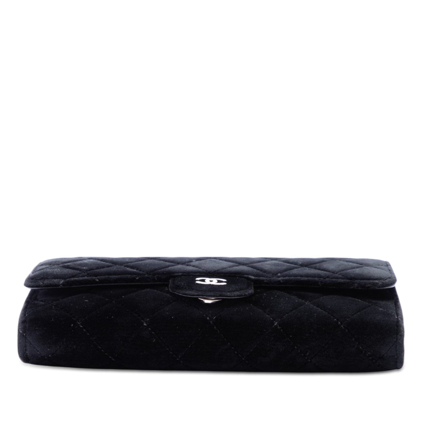 Chanel CC Quilted Velvet Wallet on Removable Chain