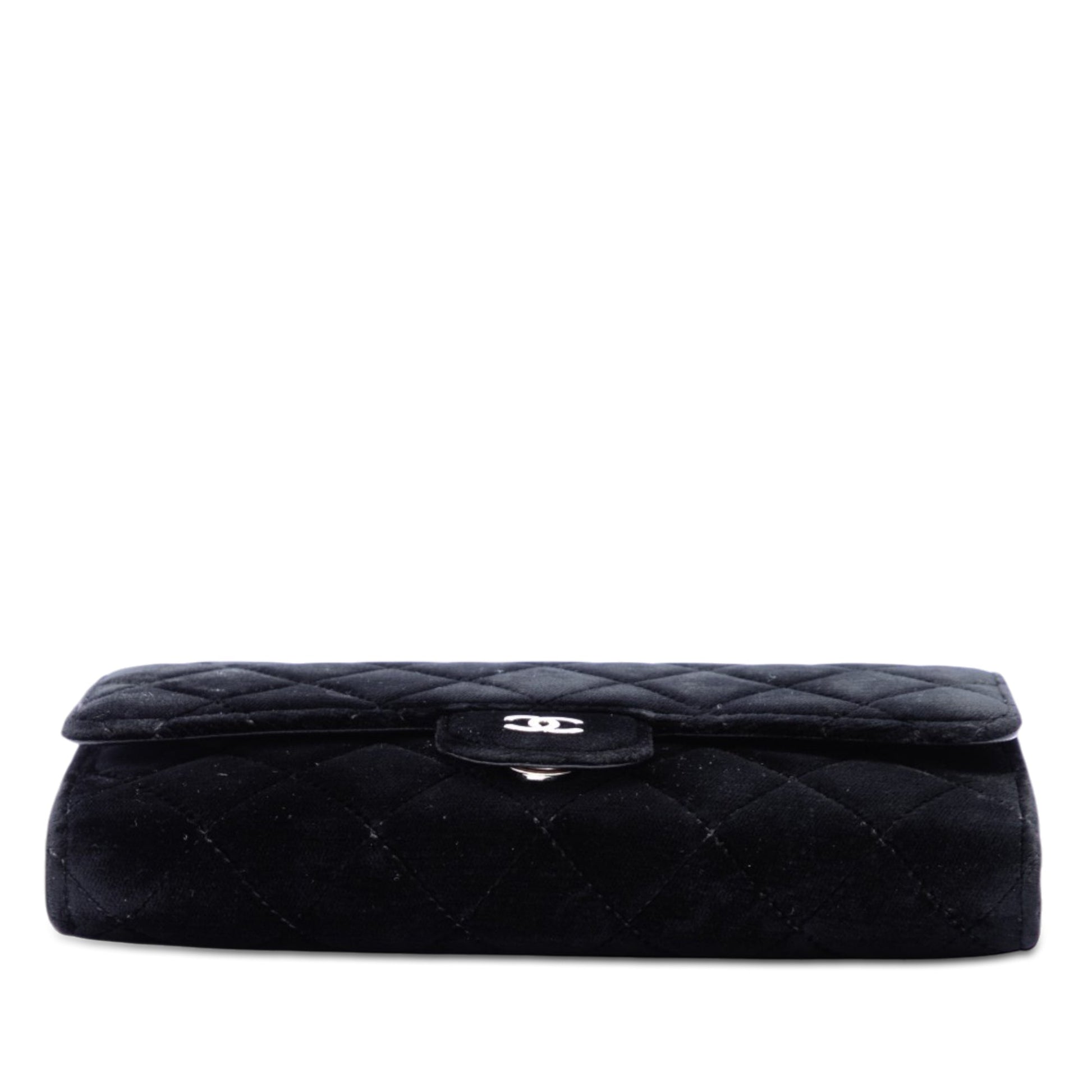 Chanel CC Quilted Velvet Wallet on Removable Chain