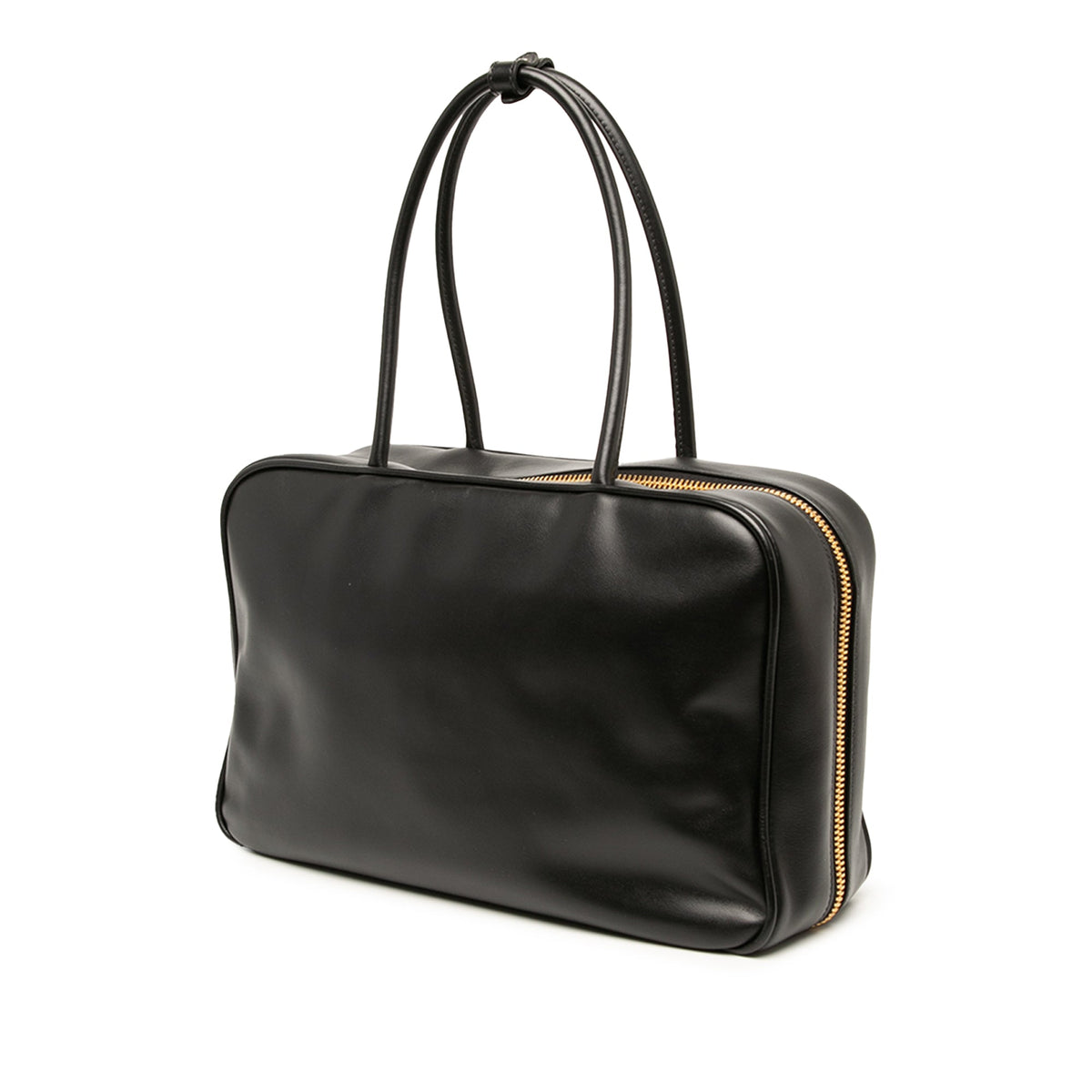 Miu Miu Large Soft Calf Softy Beau Top Handle Bag — Black