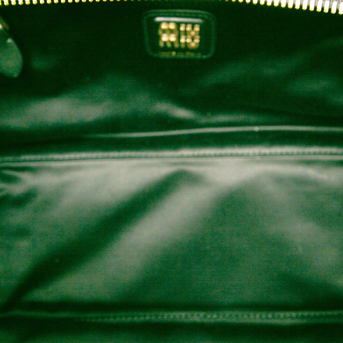 Miu Miu Large Soft Calf Softy Beau Top Handle Bag — Black