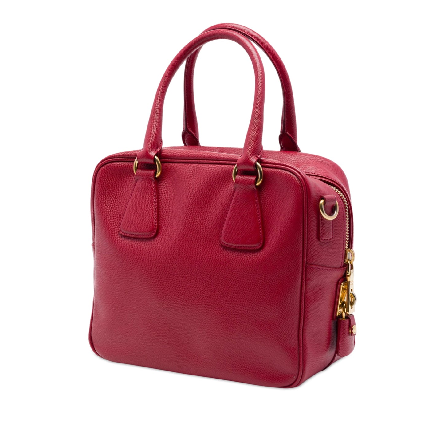 Prada Small Saffiano Square Bauletto Satchel