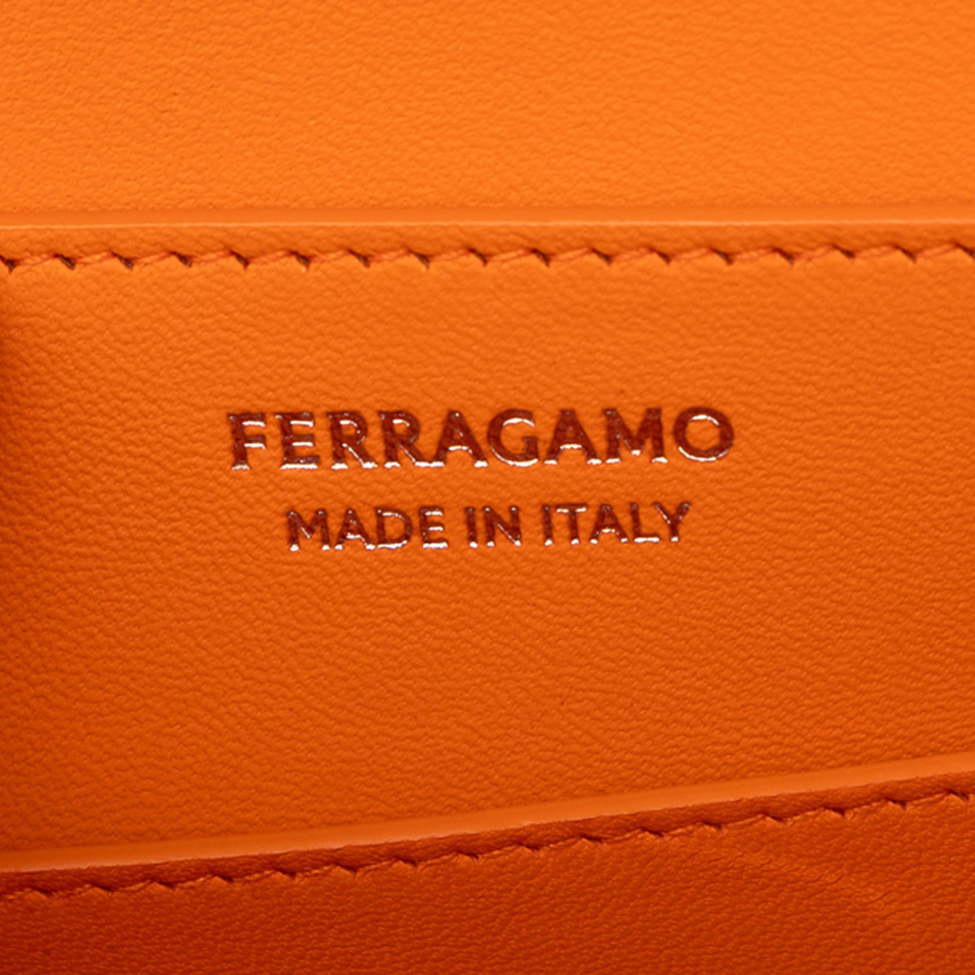 Ferragamo Gradient Brushed Calfskin Gancini Wanda Top Handle Bag