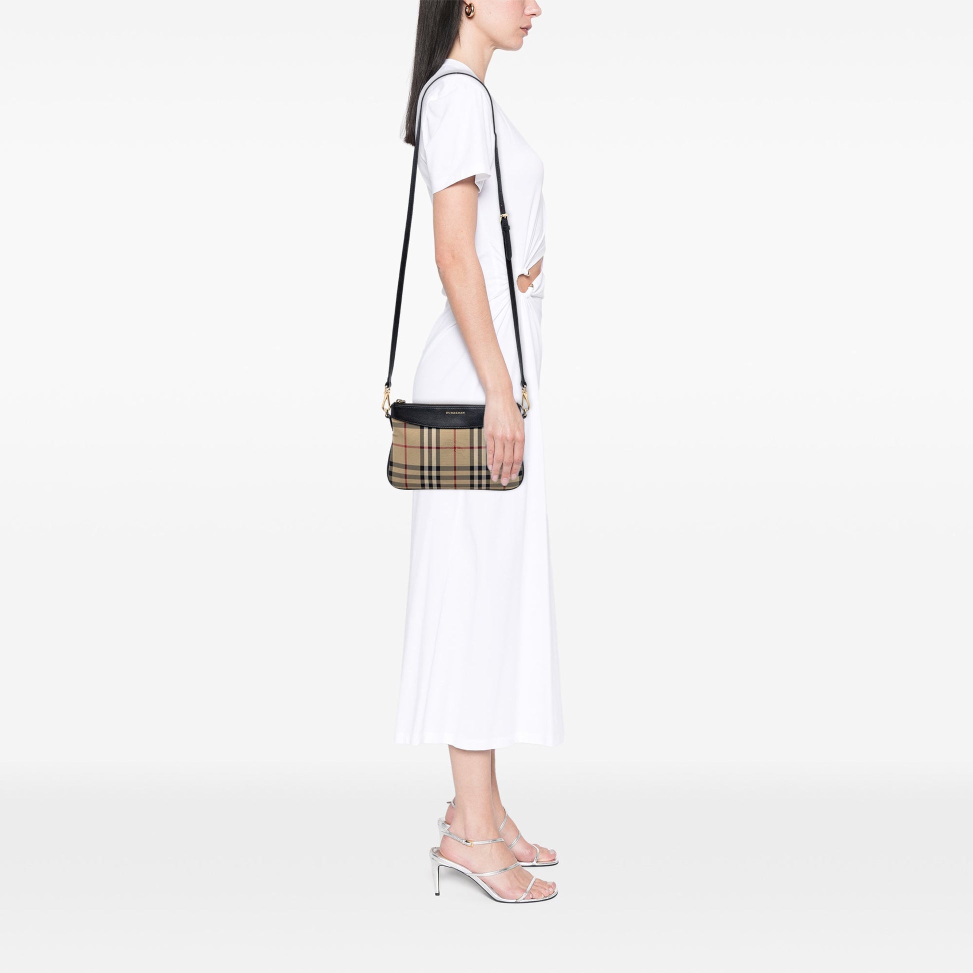 Burberry Haymarket Check Canvas Peyton Crossbody