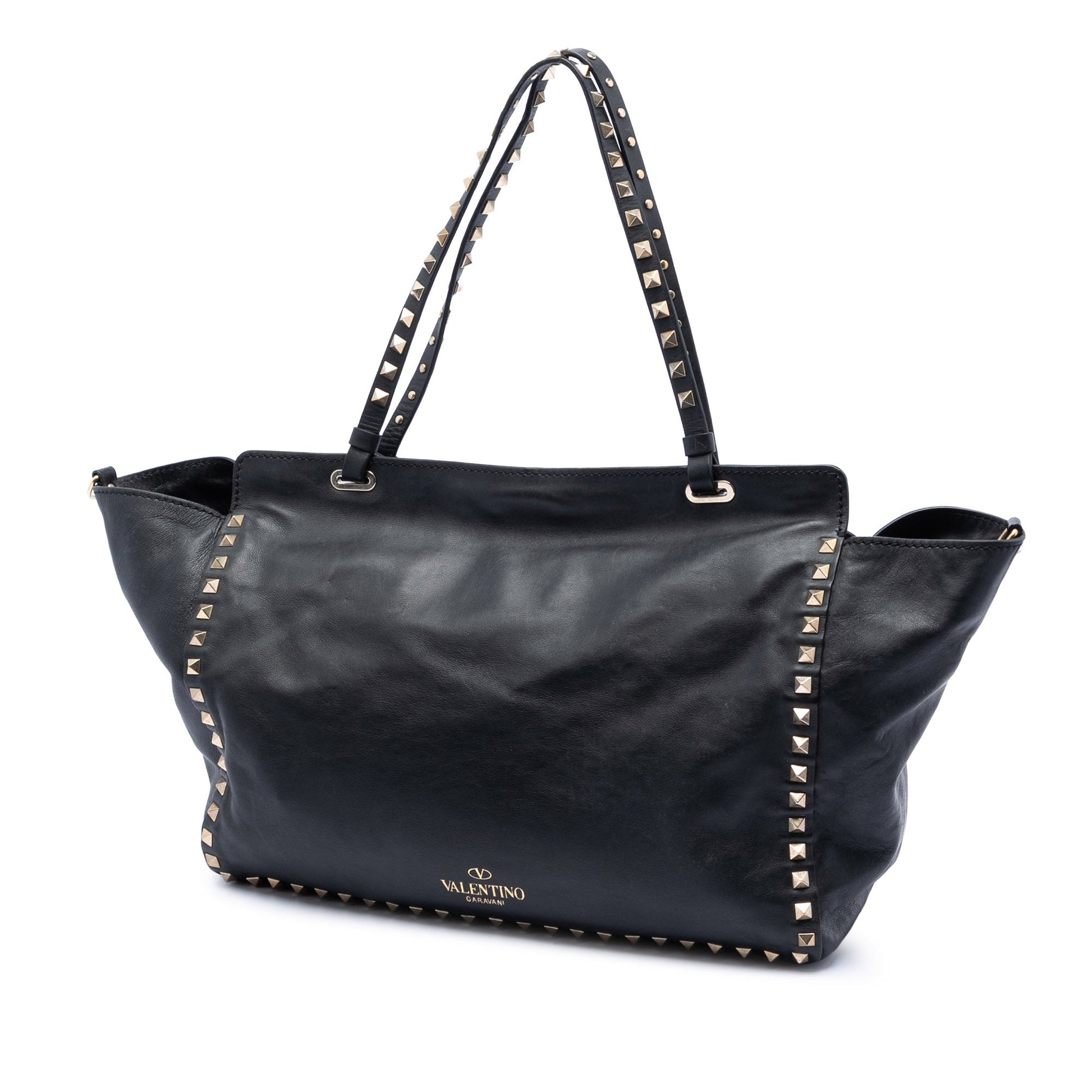 Valentino Medium Leather Rockstud Trapeze Satchel