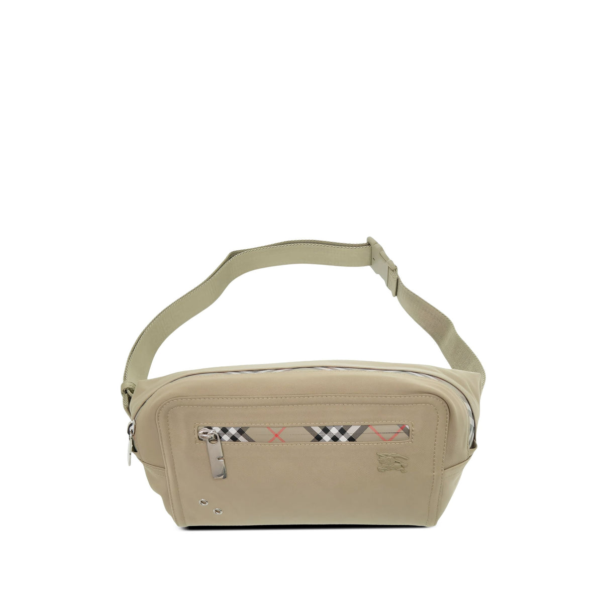 Burberry House Check Canvas Belt Bag — Beige