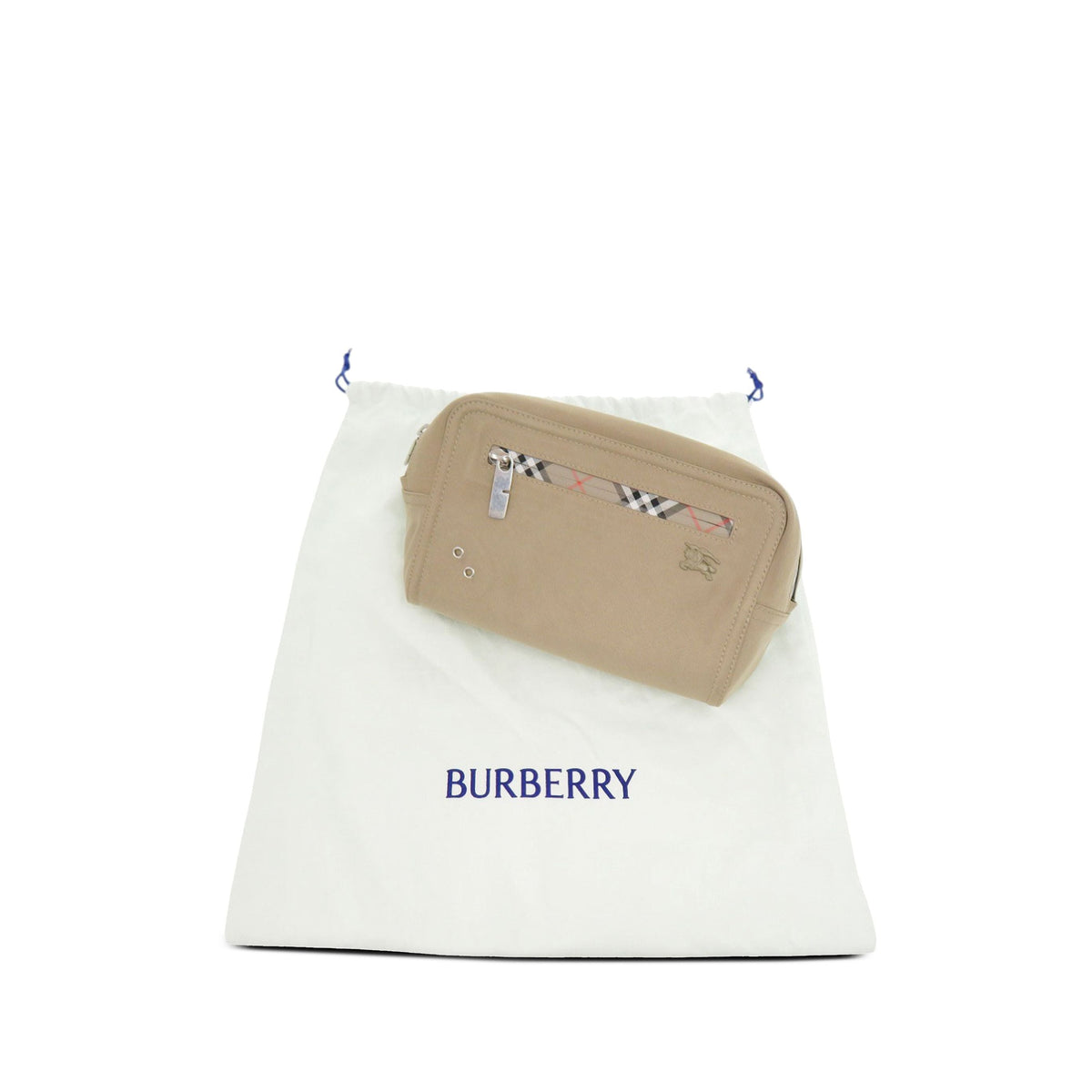 Burberry House Check Canvas Belt Bag — Beige