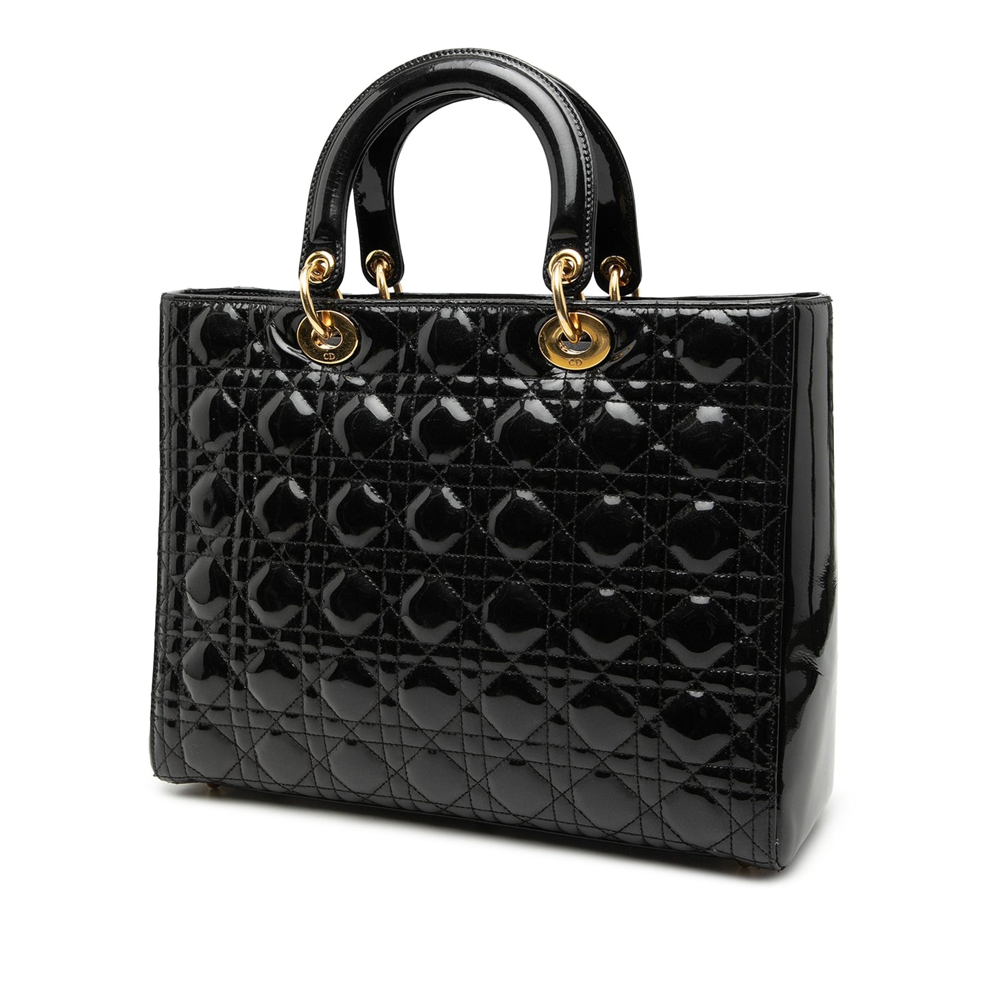 Dior Large Patent Cannage Lady Dior