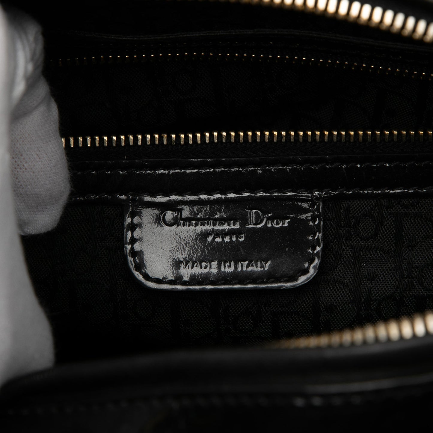 Dior Large Patent Cannage Lady Dior