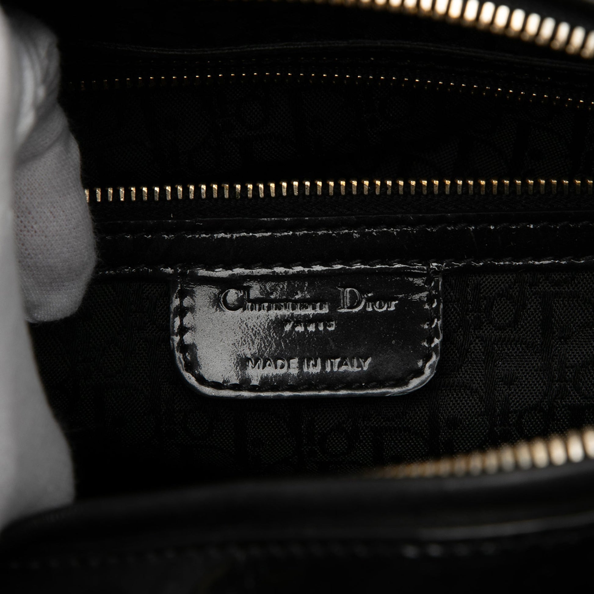 Dior Large Patent Cannage Lady Dior