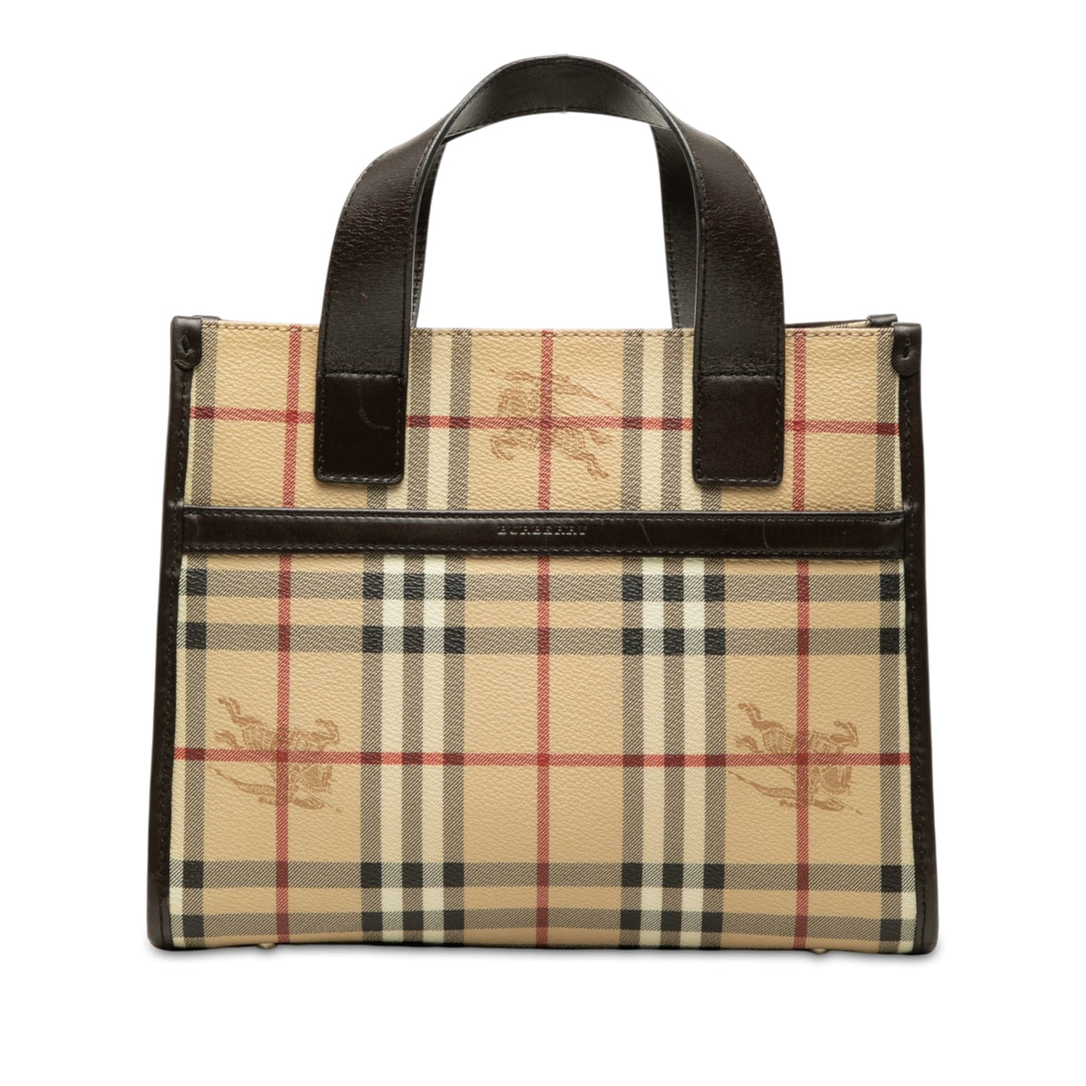 Burberry Haymarket Check Coated Canvas Handbag