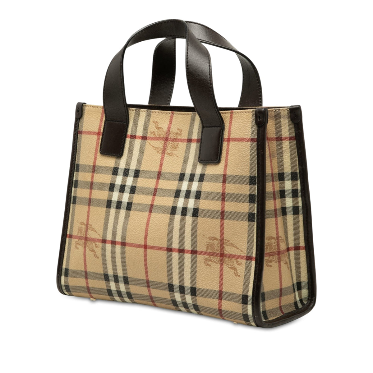 Burberry Haymarket Check Coated Canvas Handbag