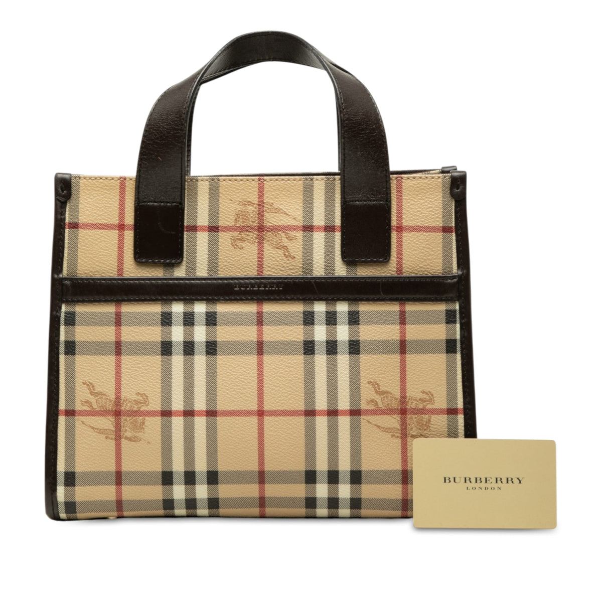 Burberry Haymarket Check Coated Canvas Handbag