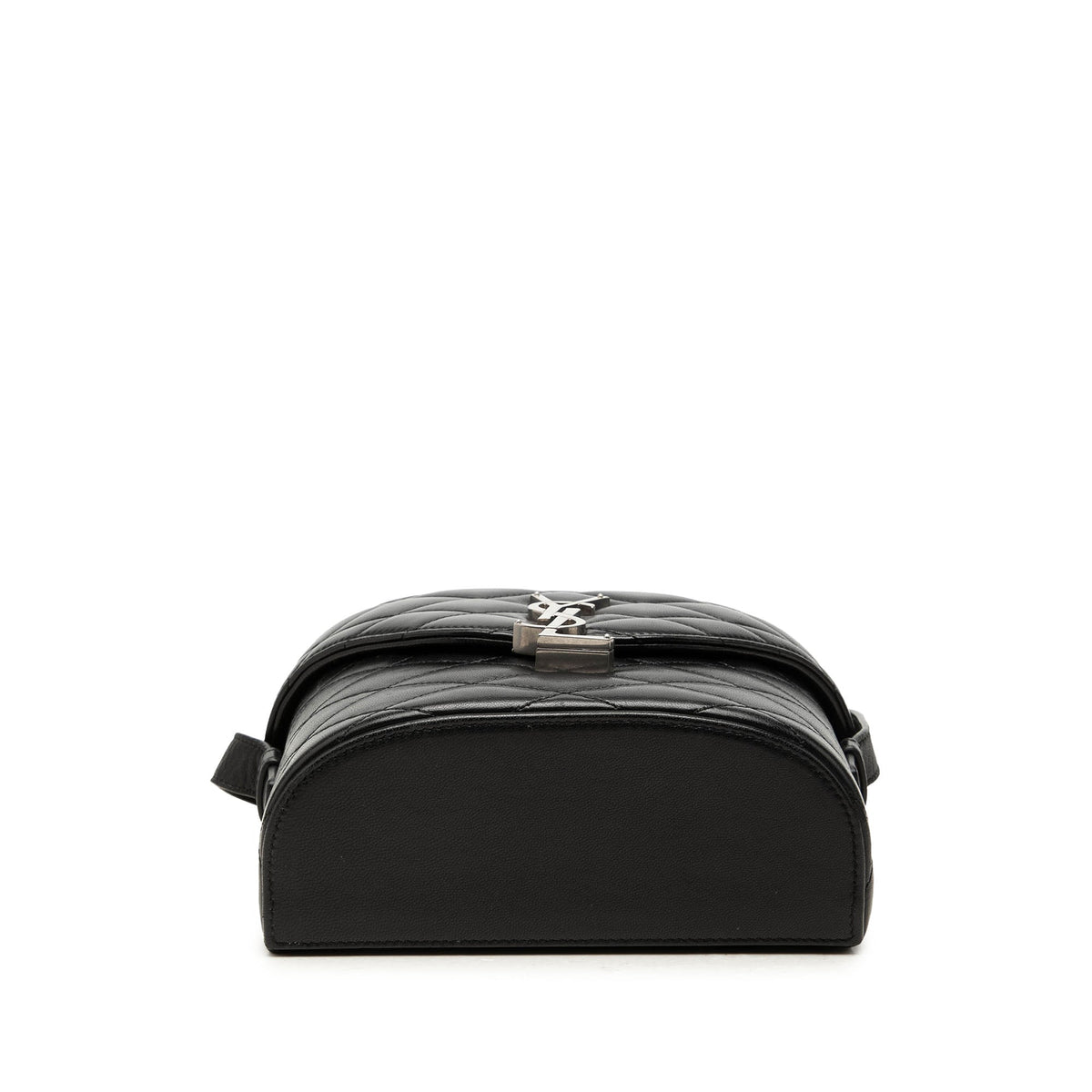 Saint Laurent Quilted Lambskin Monogram June Box Bag — Black