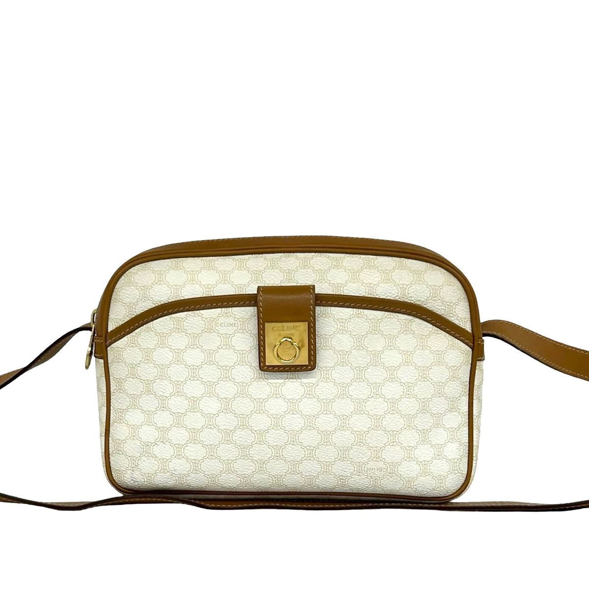 Celine Triomphe Coated Canvas Crossbody