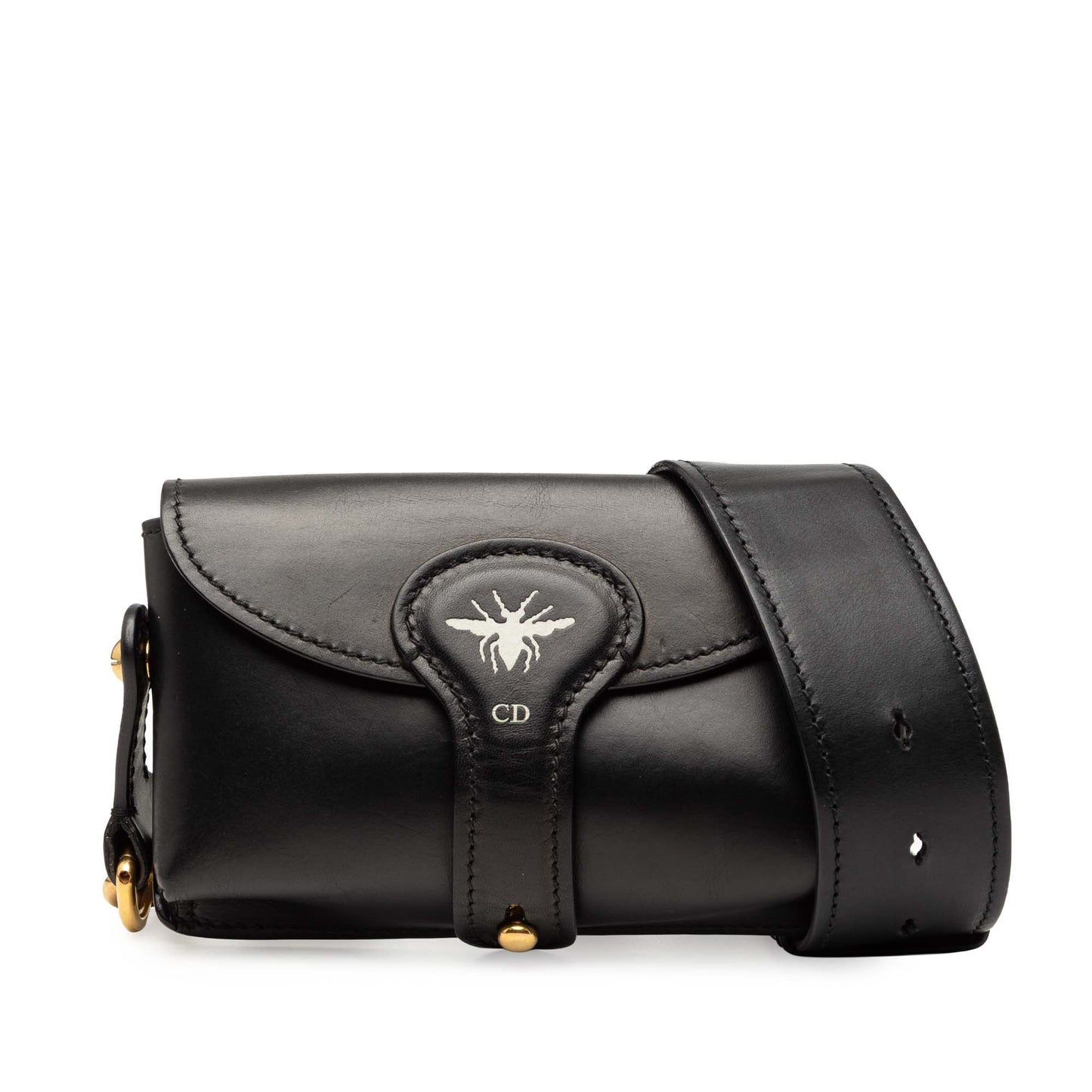 Dior Mini Leather D Bee Saddle Bag