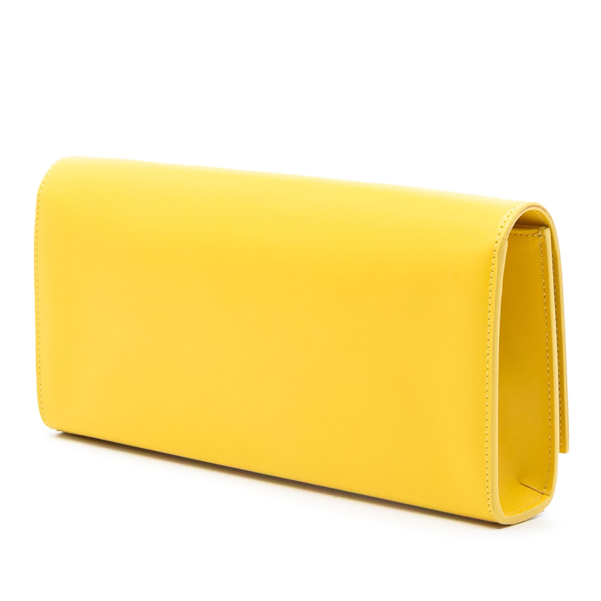 Saint Laurent Leather Monogram Cassandre Clutch