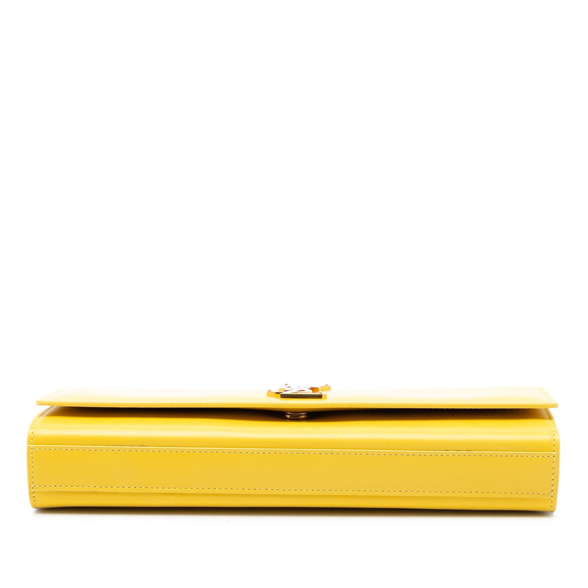 Saint Laurent Leather Monogram Cassandre Clutch