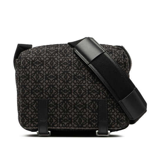 LOEWE XS Anagram Canvas Military Messenger Bag