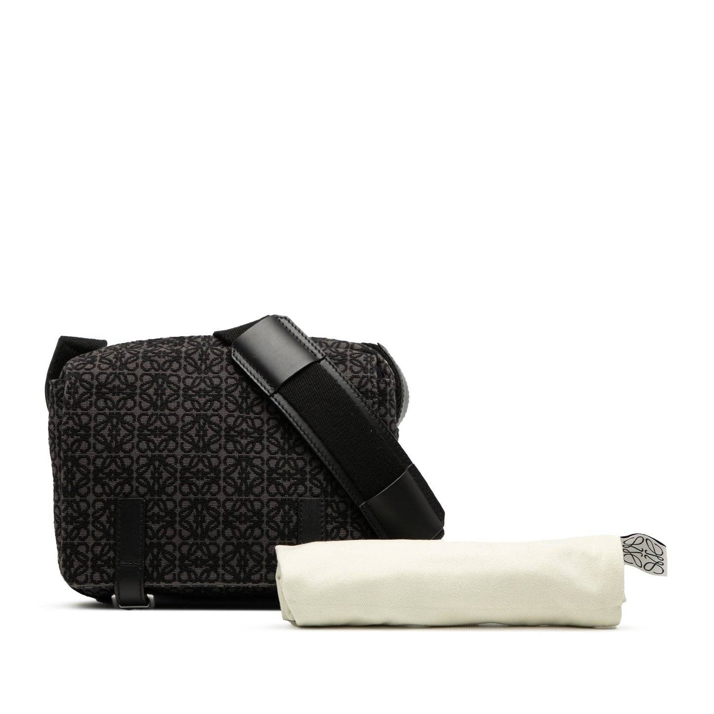 LOEWE XS Anagram Canvas Military Messenger Bag