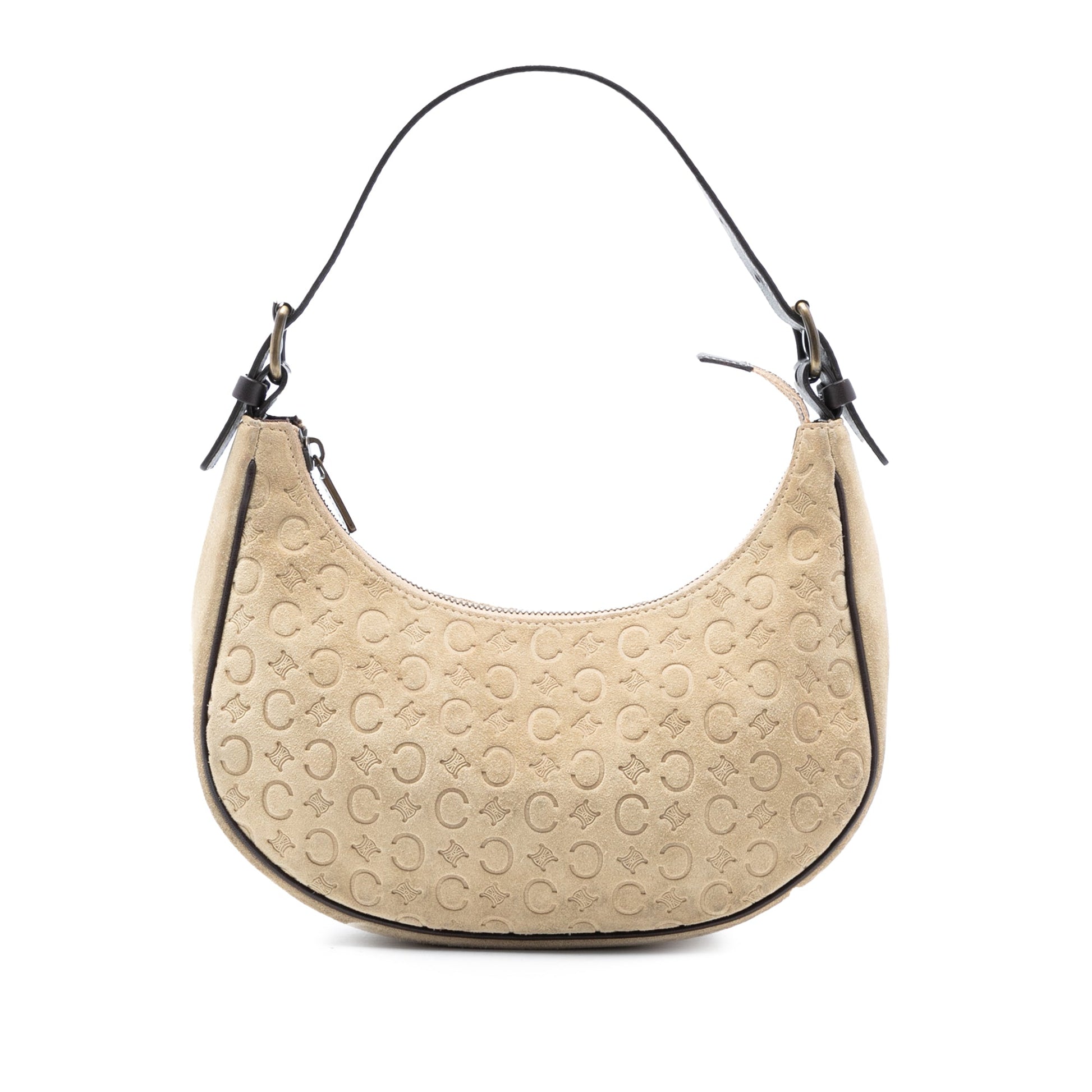 Celine C Macadam Suede Shoulder Bag