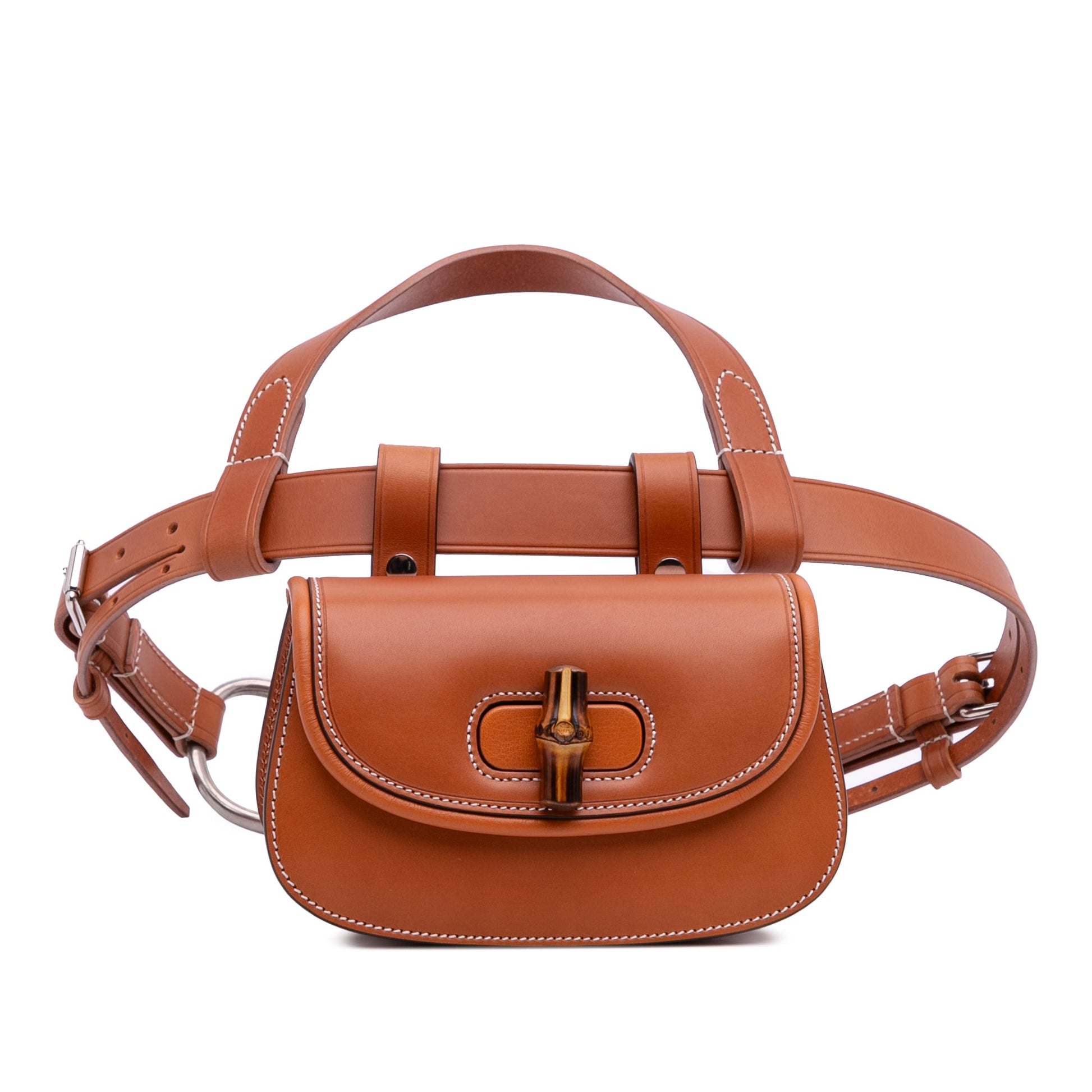 Gucci Mini Leather Bamboo 1947 Belt Bag