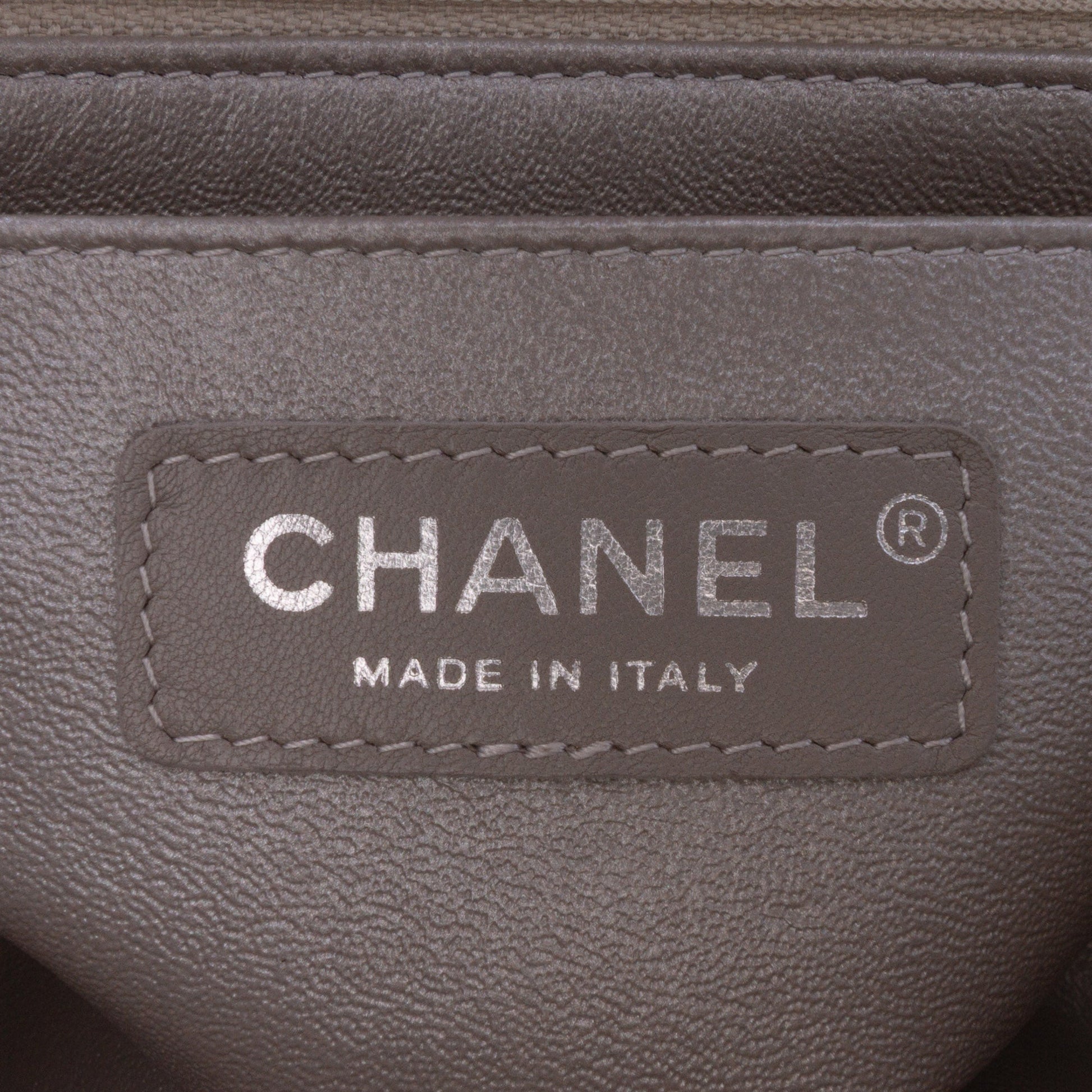 Chanel Mini Square Classic Chevron Iridescent Lambskin Single Flap