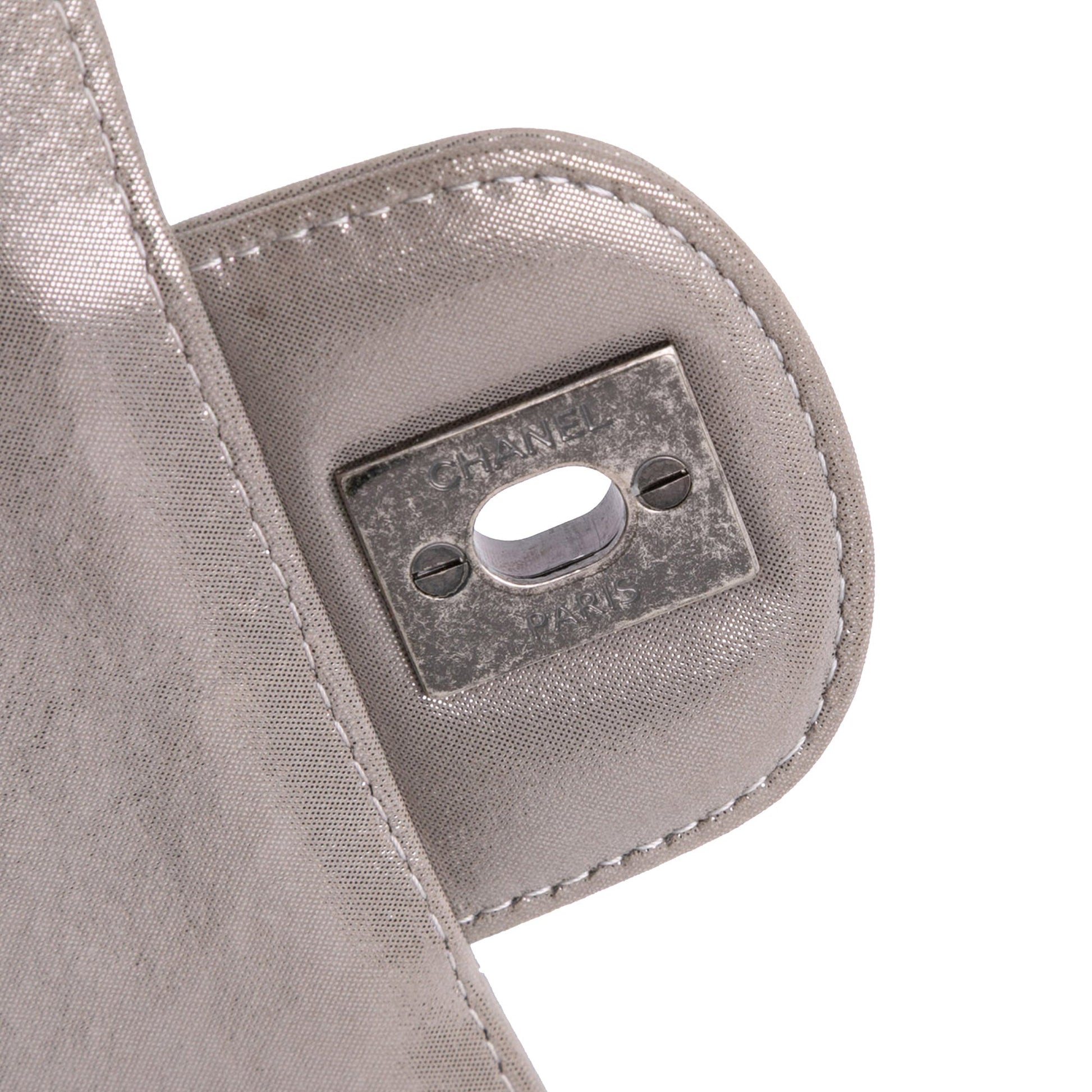 Chanel Mini Square Classic Chevron Iridescent Lambskin Single Flap