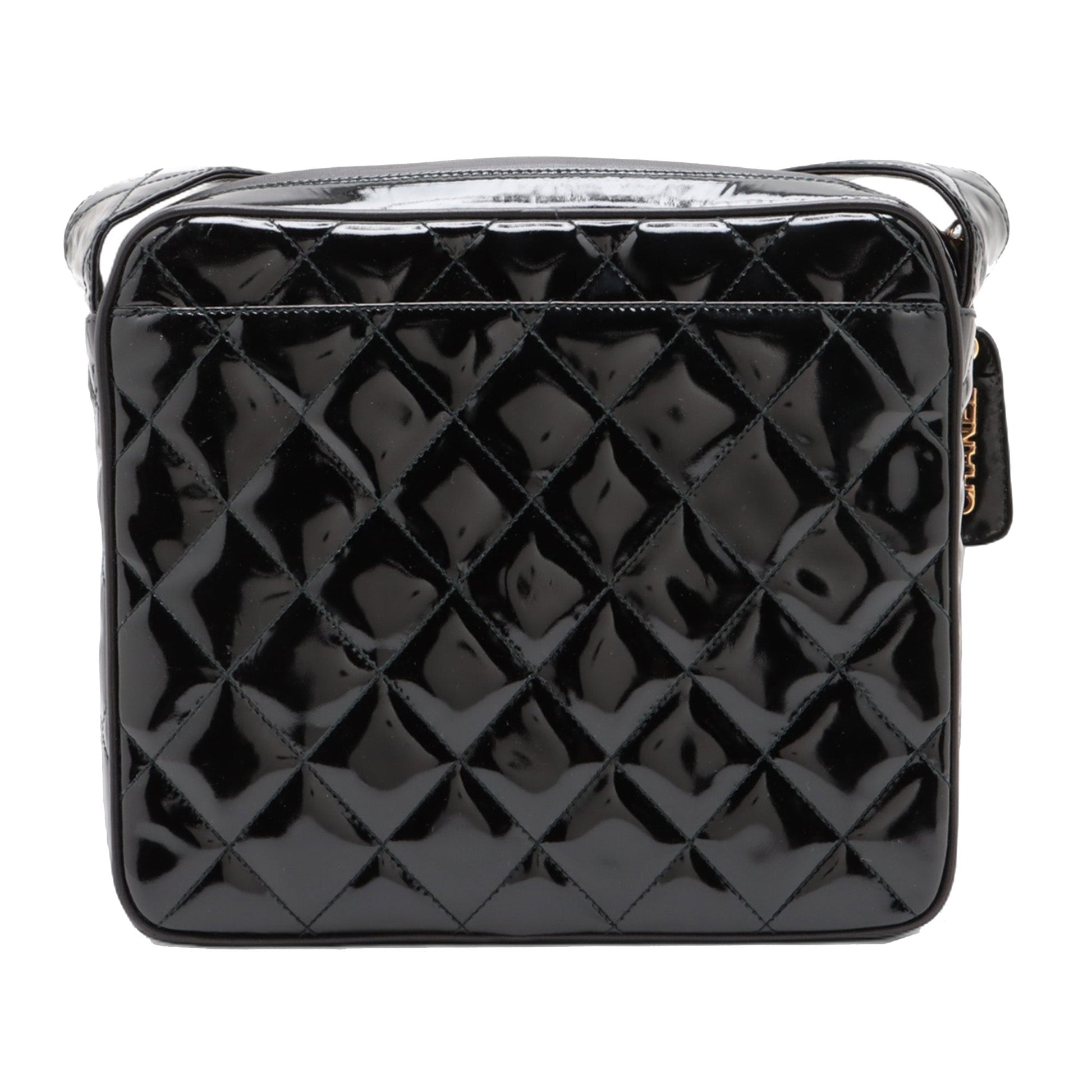 Chanel CC Quilted Patent Camera Bag