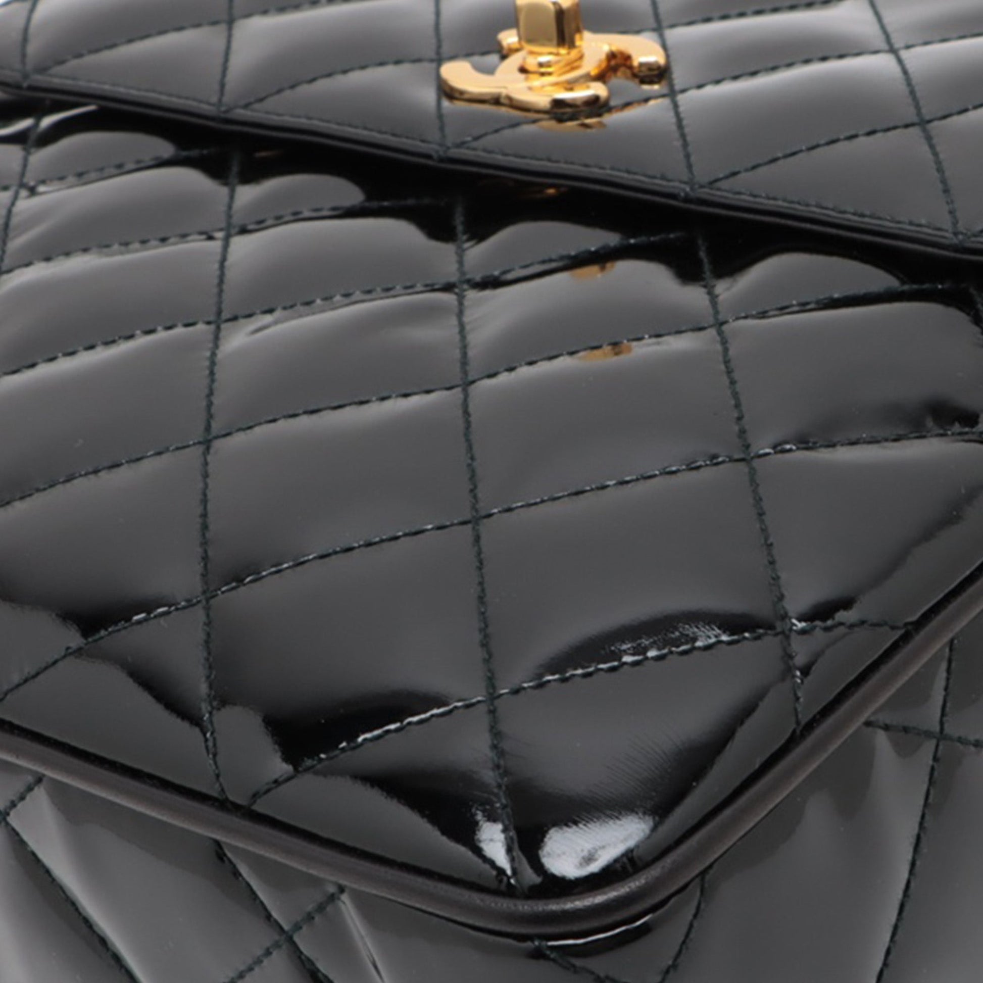 Chanel CC Quilted Patent Camera Bag