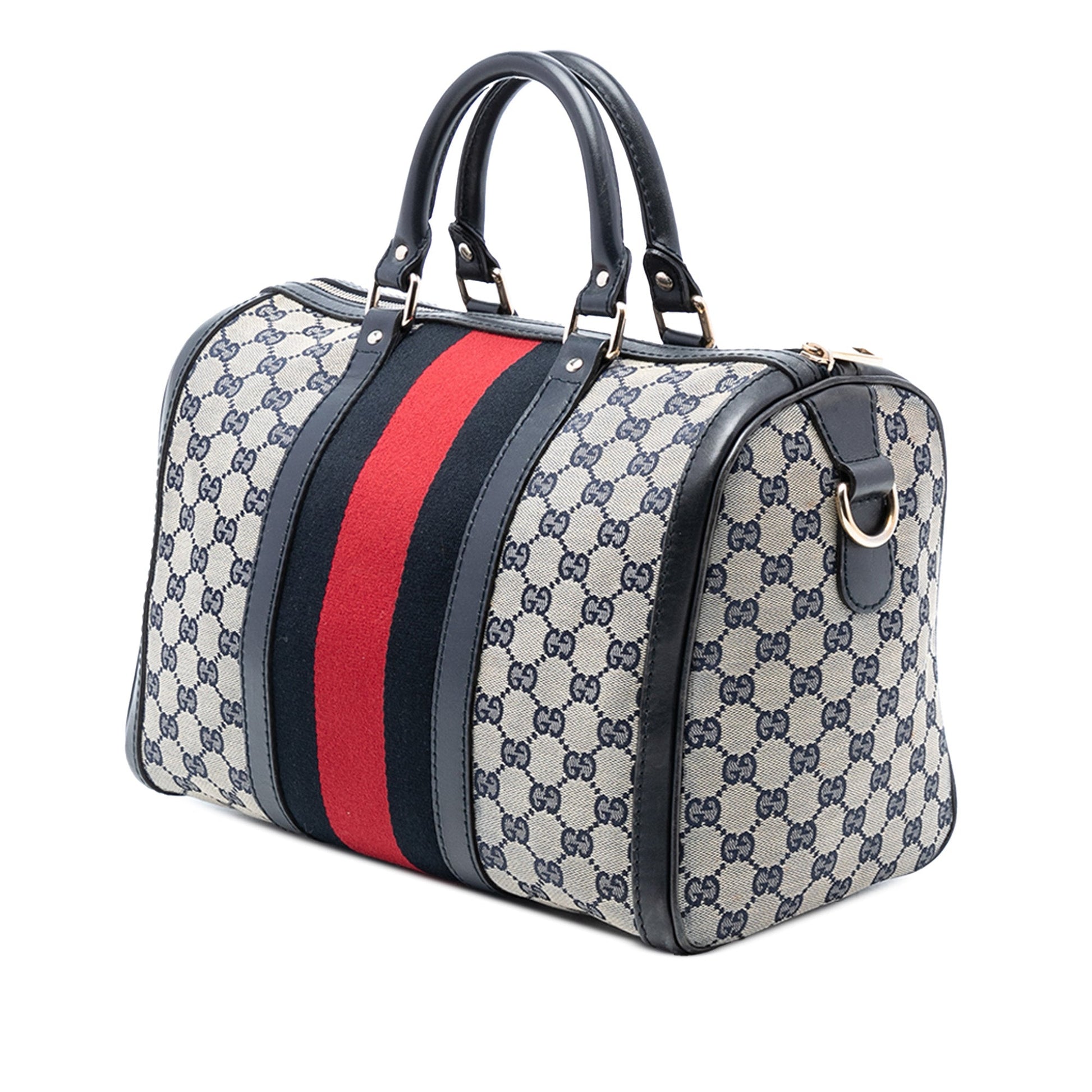 Gucci Medium GG Canvas Web Joy Boston Bag