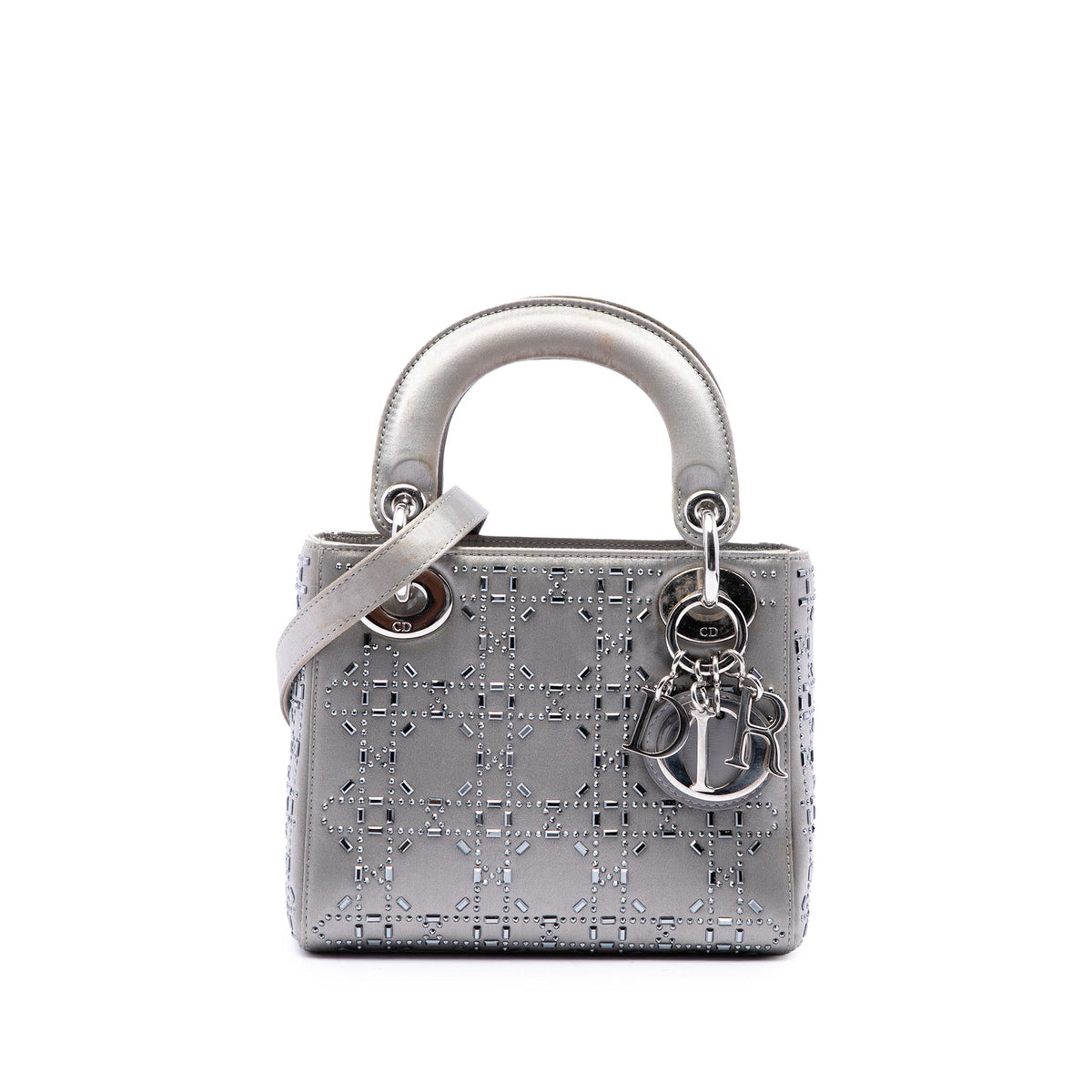 Dior Mini Satin Cannage Crystal Embellished Lady Dior