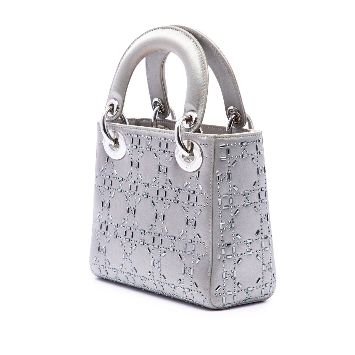 Dior Mini Satin Cannage Crystal Embellished Lady Dior
