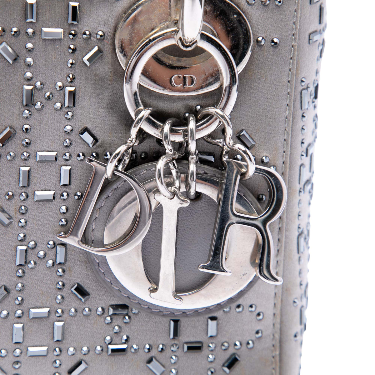 Dior Mini Satin Cannage Crystal Embellished Lady Dior