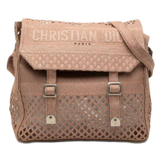 Dior Large Embroidered Mesh Canvas Diorcamp Messenger Bag