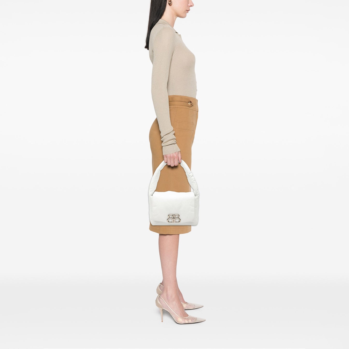 Balenciaga Small Calfskin Monaco Sling Shoulder Bag
