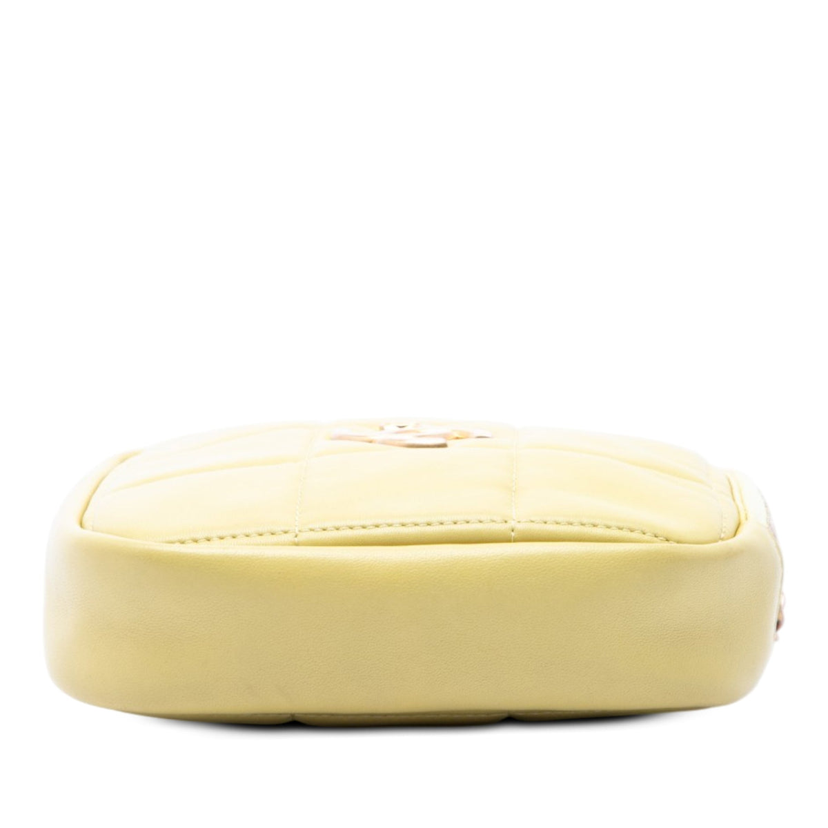 Chanel CC Quilted Lambskin Diamond Clutch with Chain