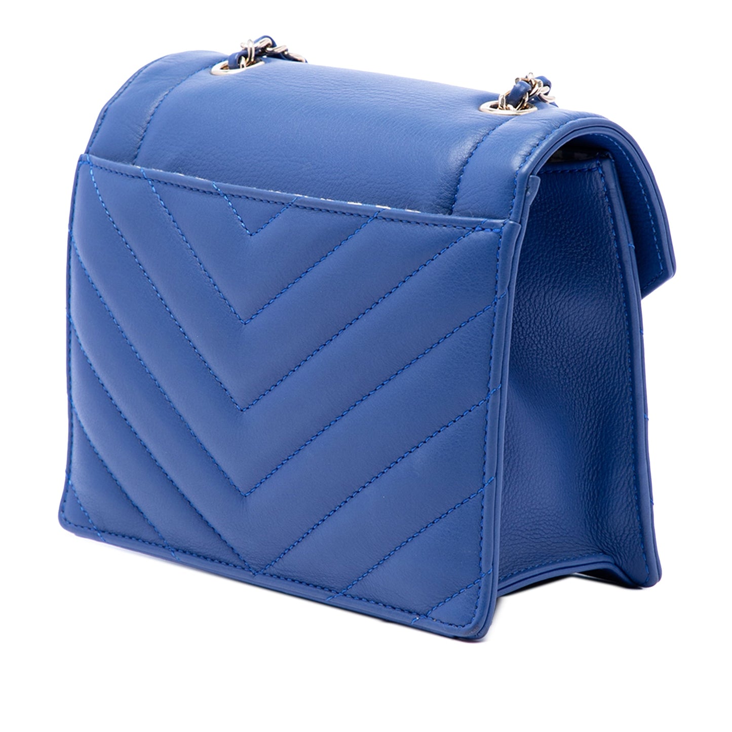 Chanel Small CC Chevron Calfskin Envelope Flap