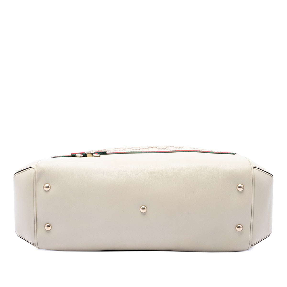 Gucci GG Canvas Web Mayfair Satchel — Beige