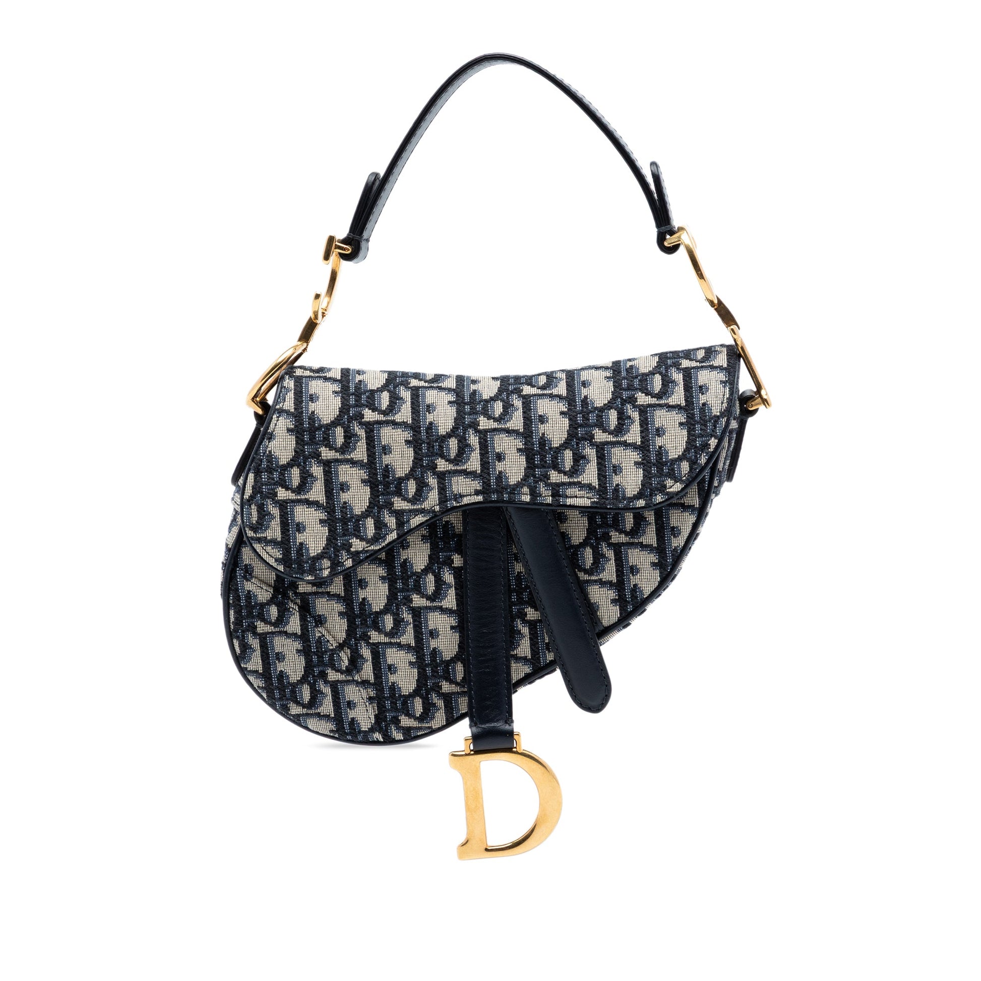 Dior Mini Oblique Canvas Saddle Bag