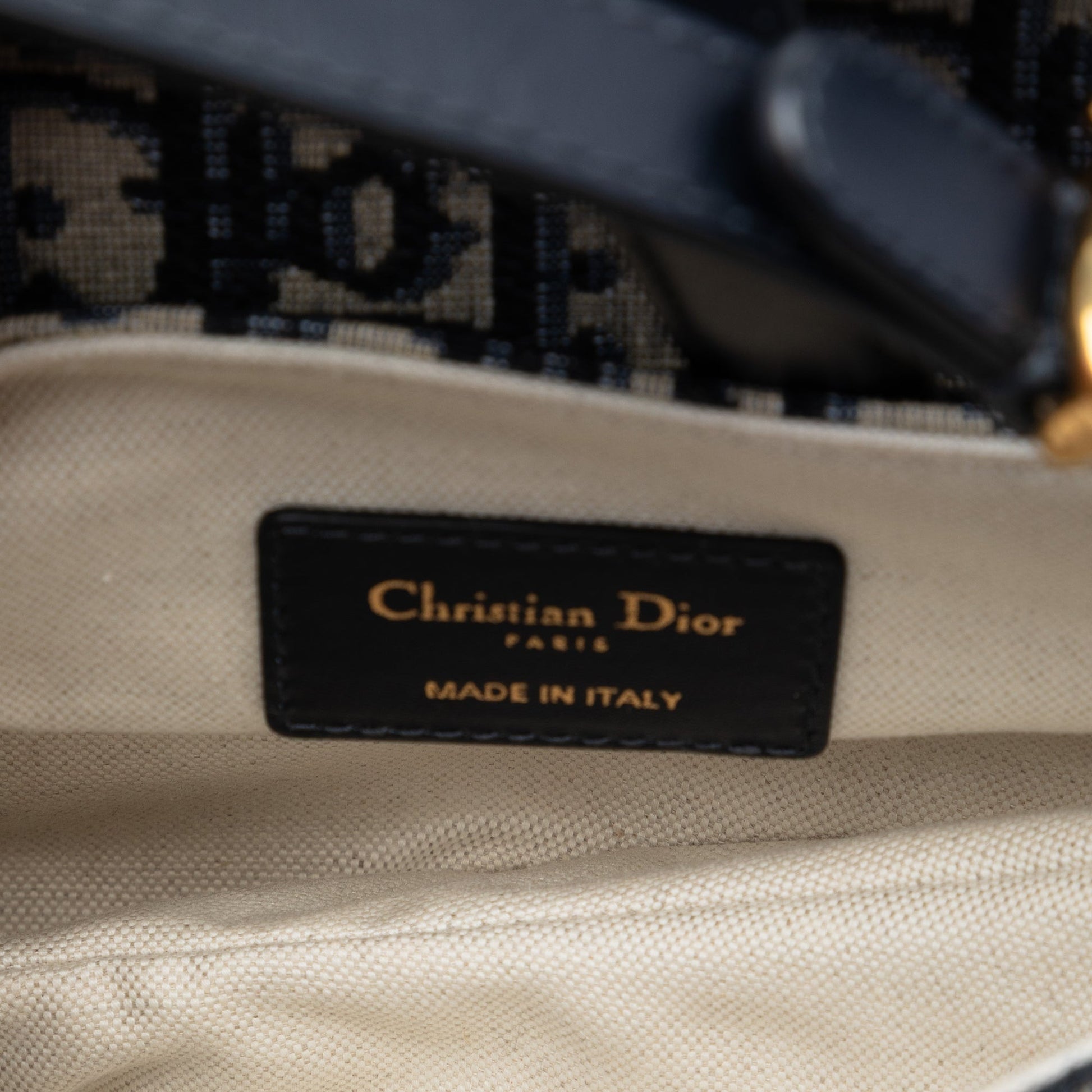 Dior Mini Oblique Canvas Saddle Bag