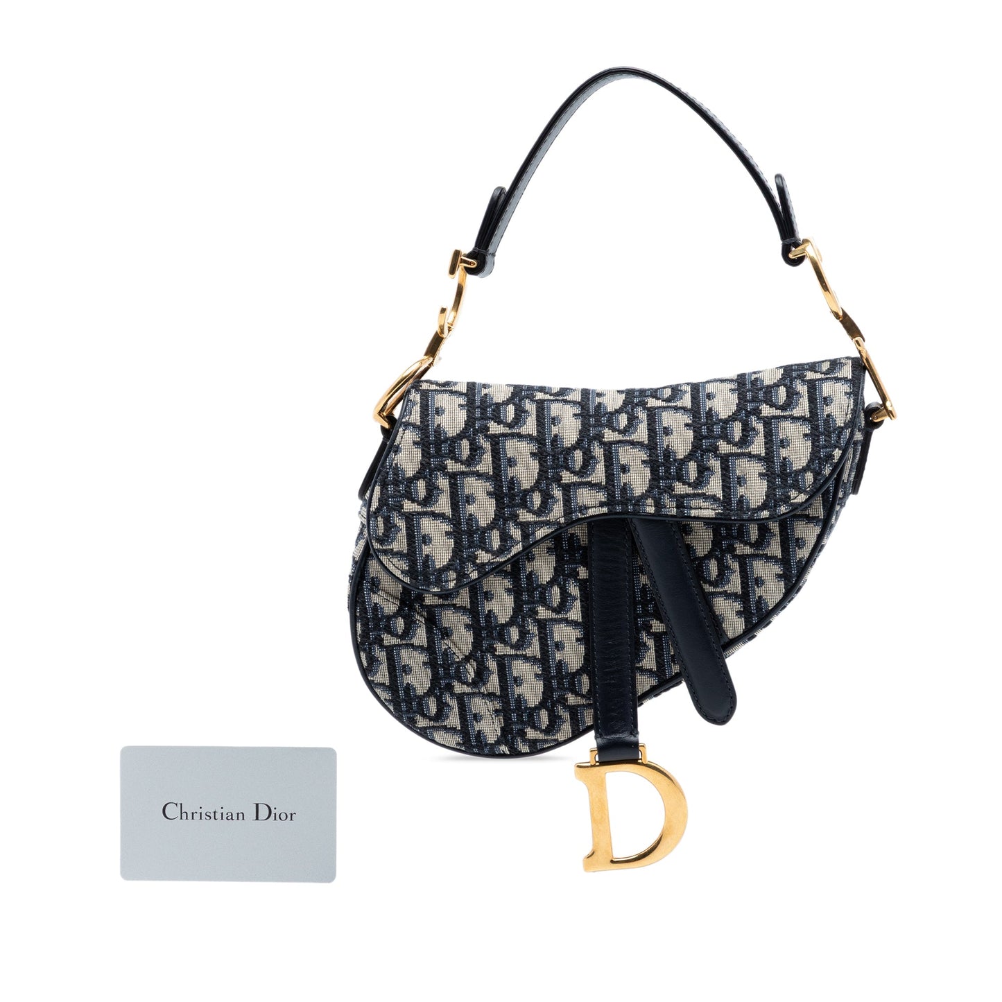 Dior Mini Oblique Canvas Saddle Bag