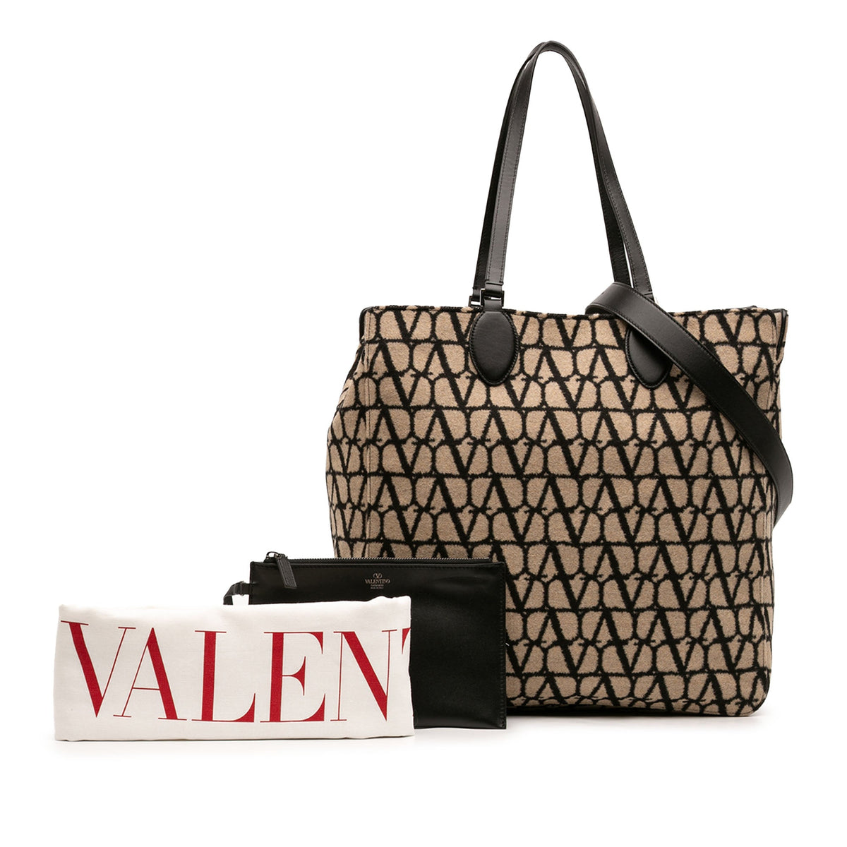Valentino Toile Iconographe Reversible Tote — Beige