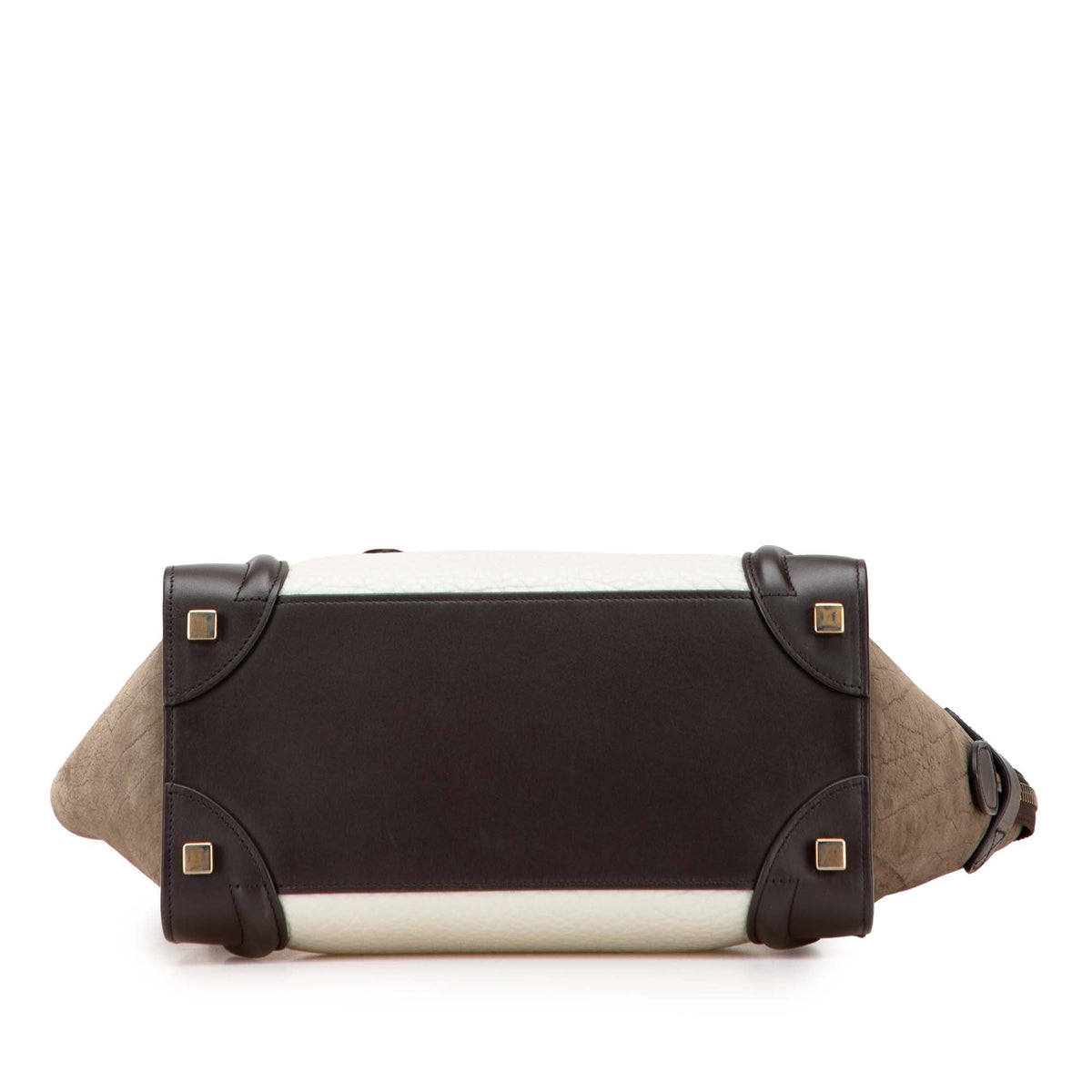 Celine Micro Tricolor Nubuck and Calfskin Luggage Tote