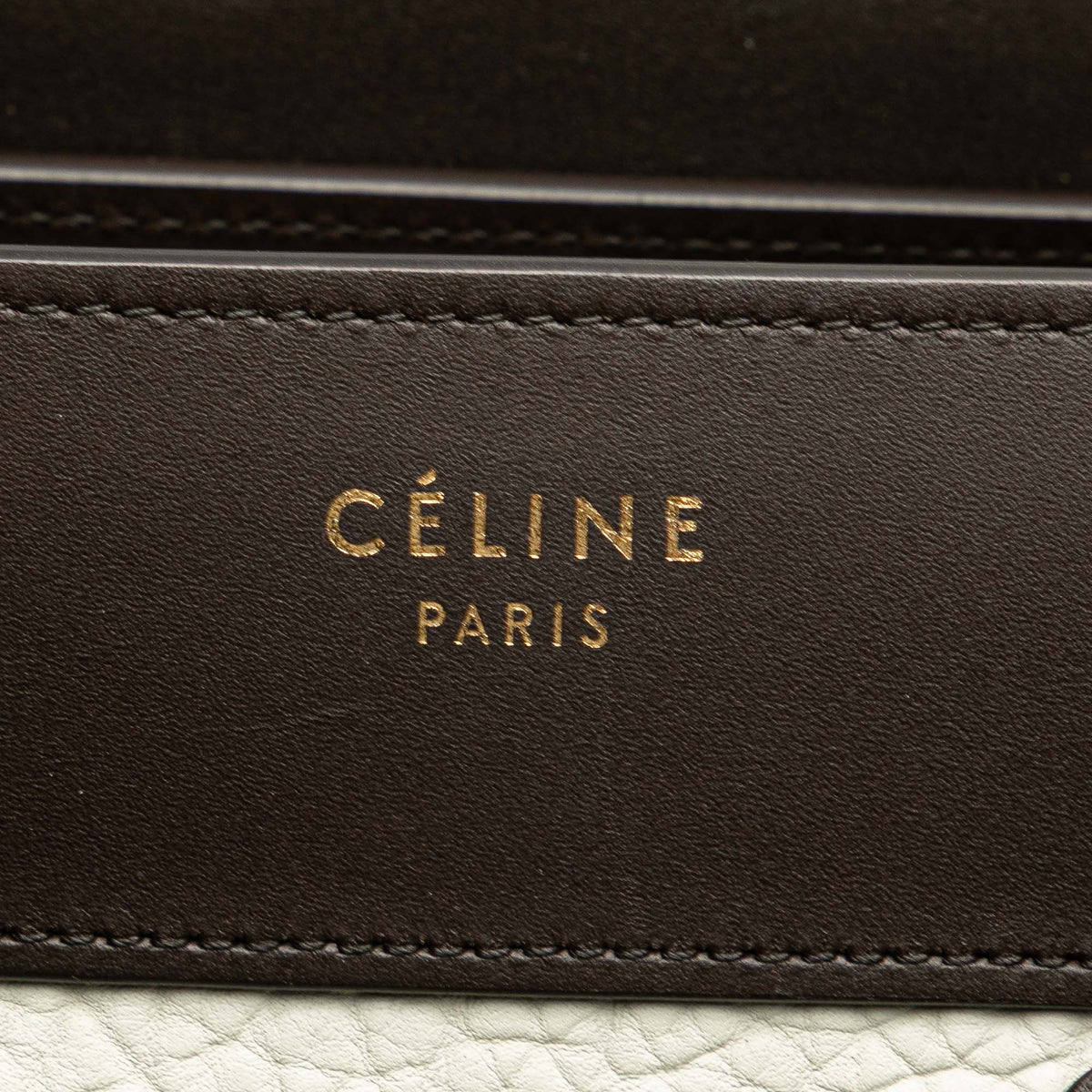 Celine Micro Tricolor Nubuck and Calfskin Luggage Tote