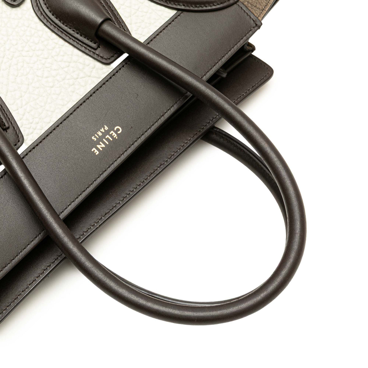 Celine Micro Tricolor Nubuck and Calfskin Luggage Tote