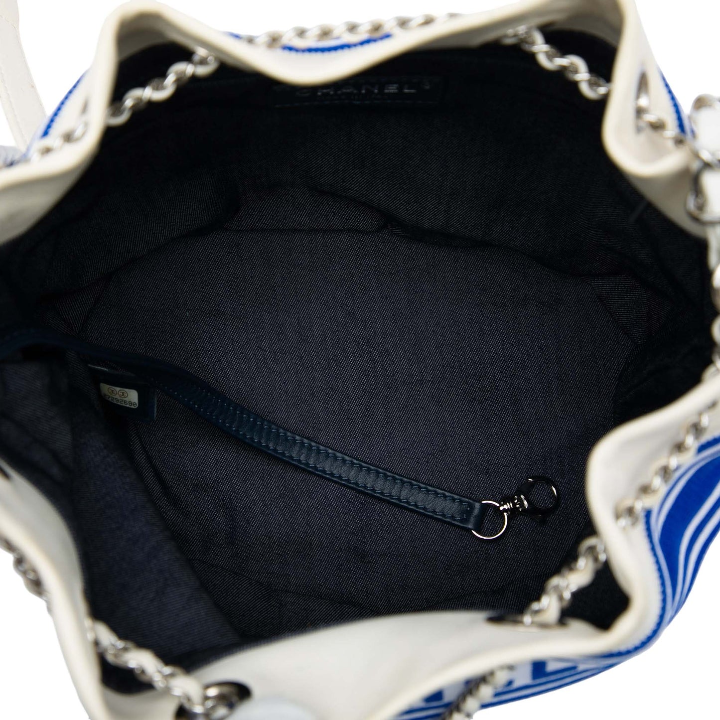 Chanel Venise Biarritz Mixed Fibers and Lambskin Drawstring Bucket Bag